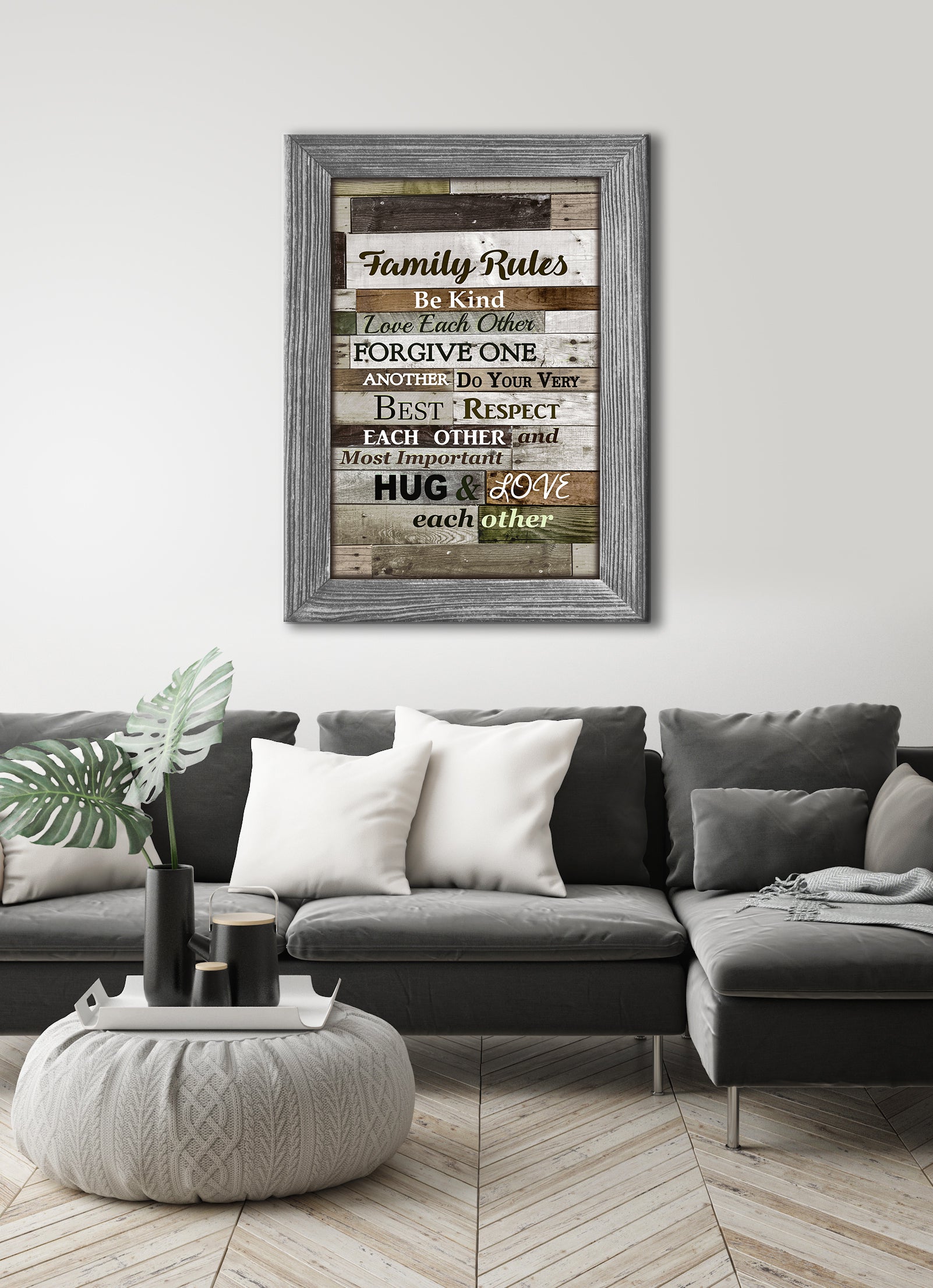 High - Quality Wood - Framed Sweet Family Saying Home Wall Art Ready to Hang