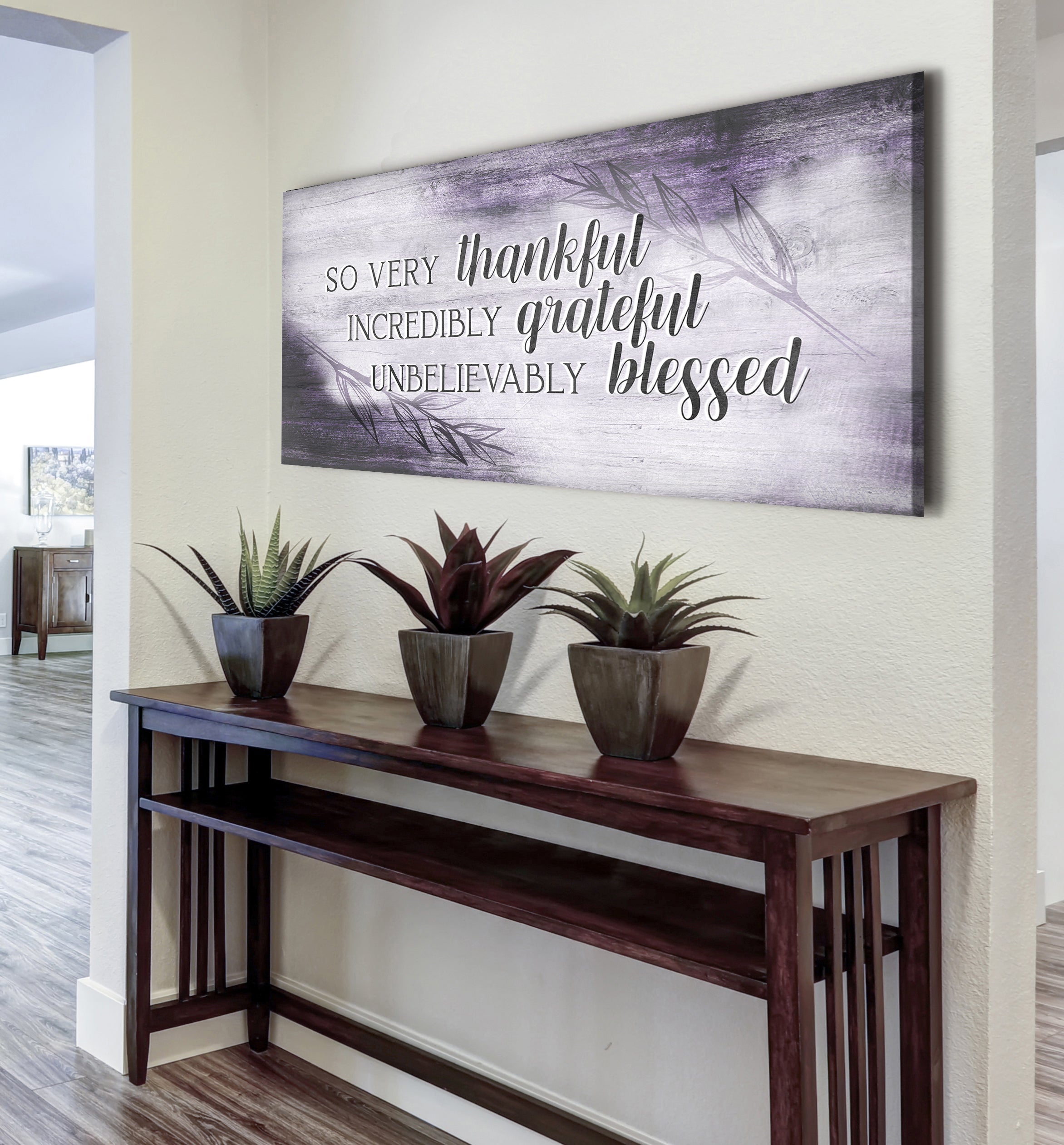 Hot Deal! Christian Wall Art - 'So Very Thankful V23' with Wood Frame, Ready to Hang