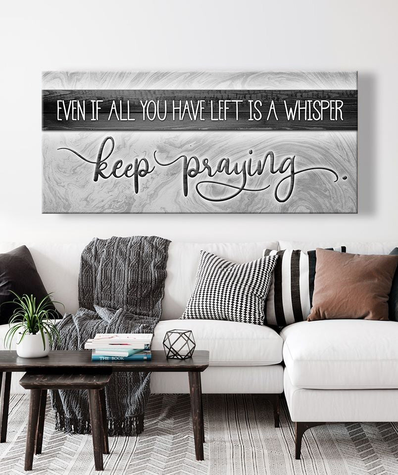 Hot Deal! High - Quality Christian Wall Art - Keep Praying V2 with Wood Frame, Ready to Hang
