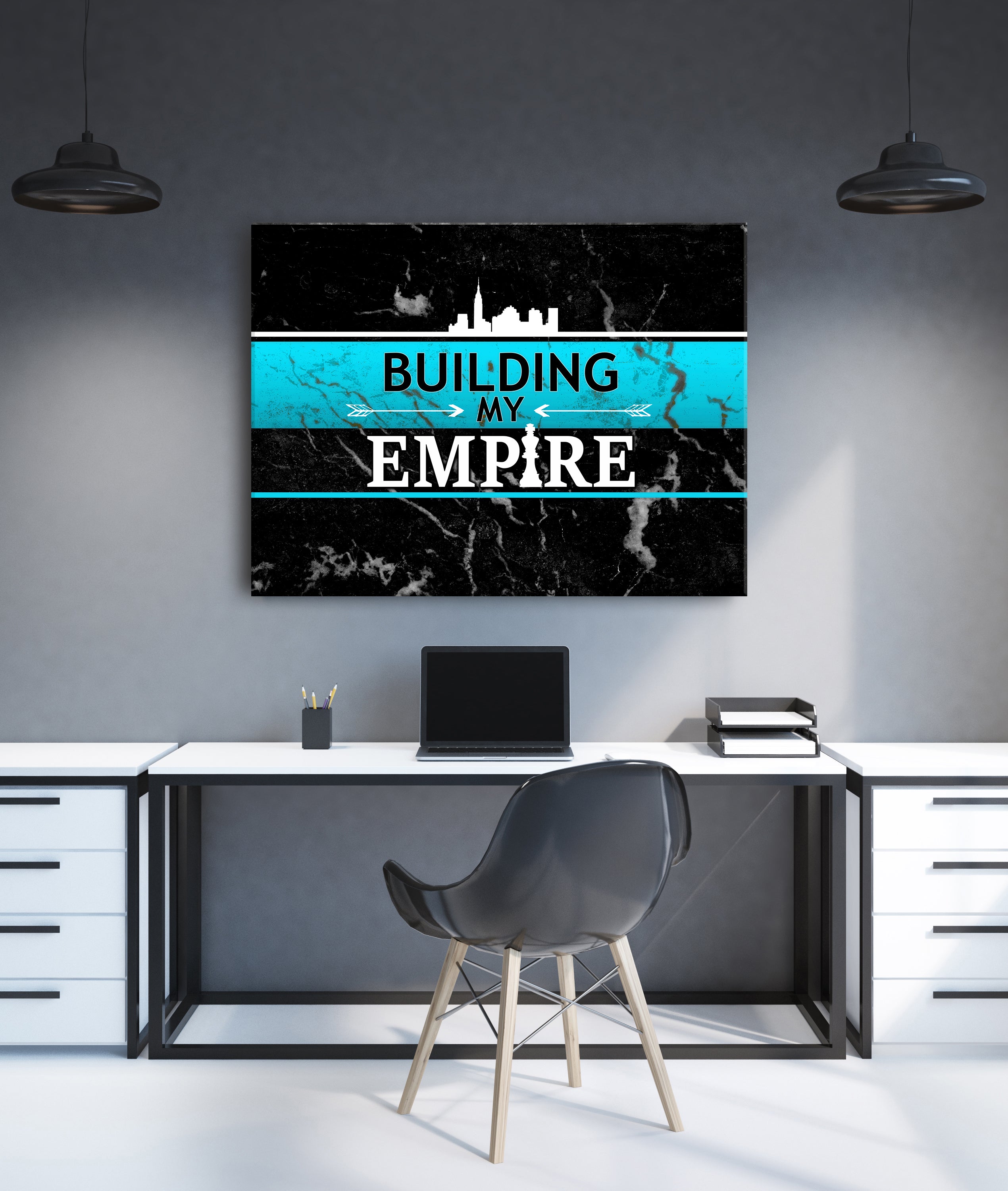 Exclusive! Powerful Women Empire Wall Art with Wood Frame, Ready to Hang