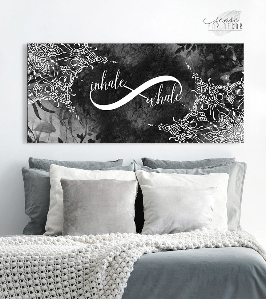 Hot Deal! Boho Mandala Yoga Wall Art with Wood Frame, Ready to Hang