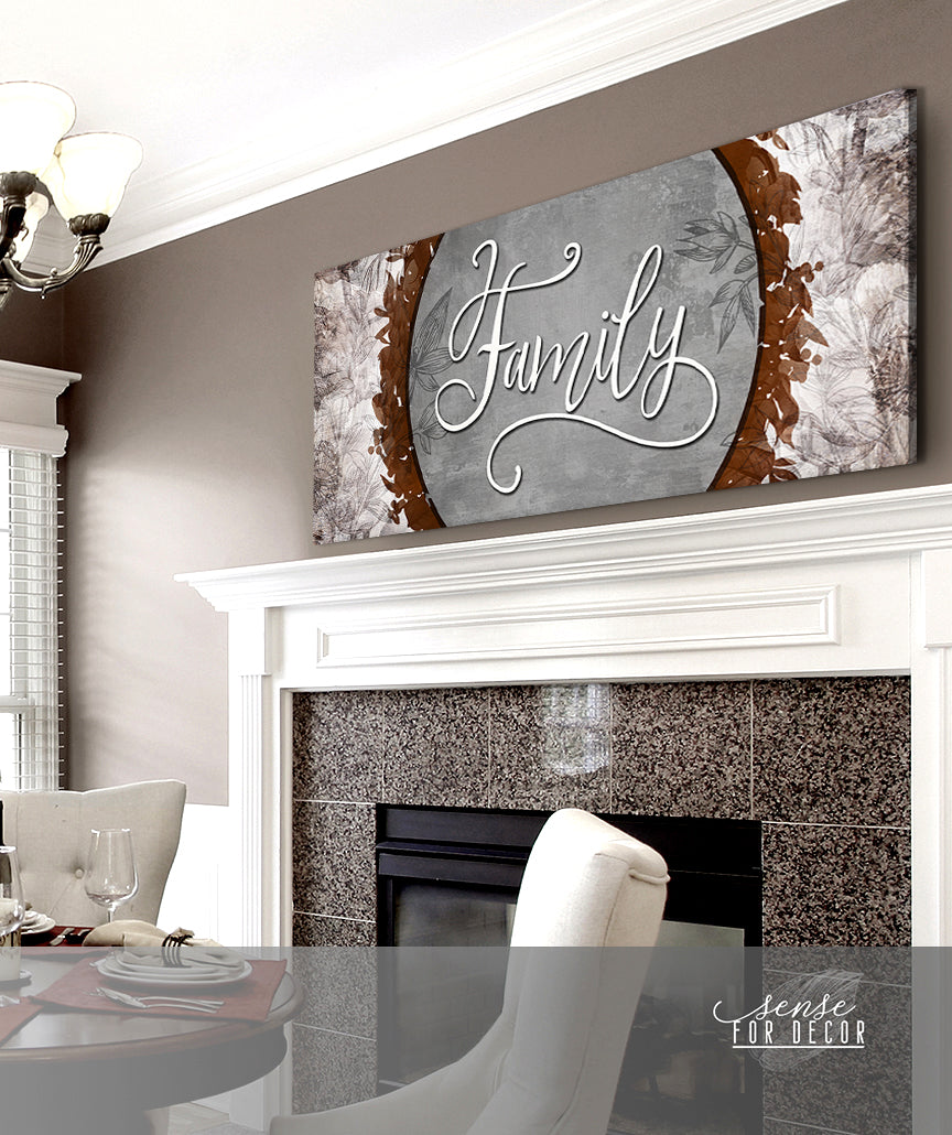 Hot Deal! Family Word Sign V11 Wood Frame Wall Art Ready To Hang