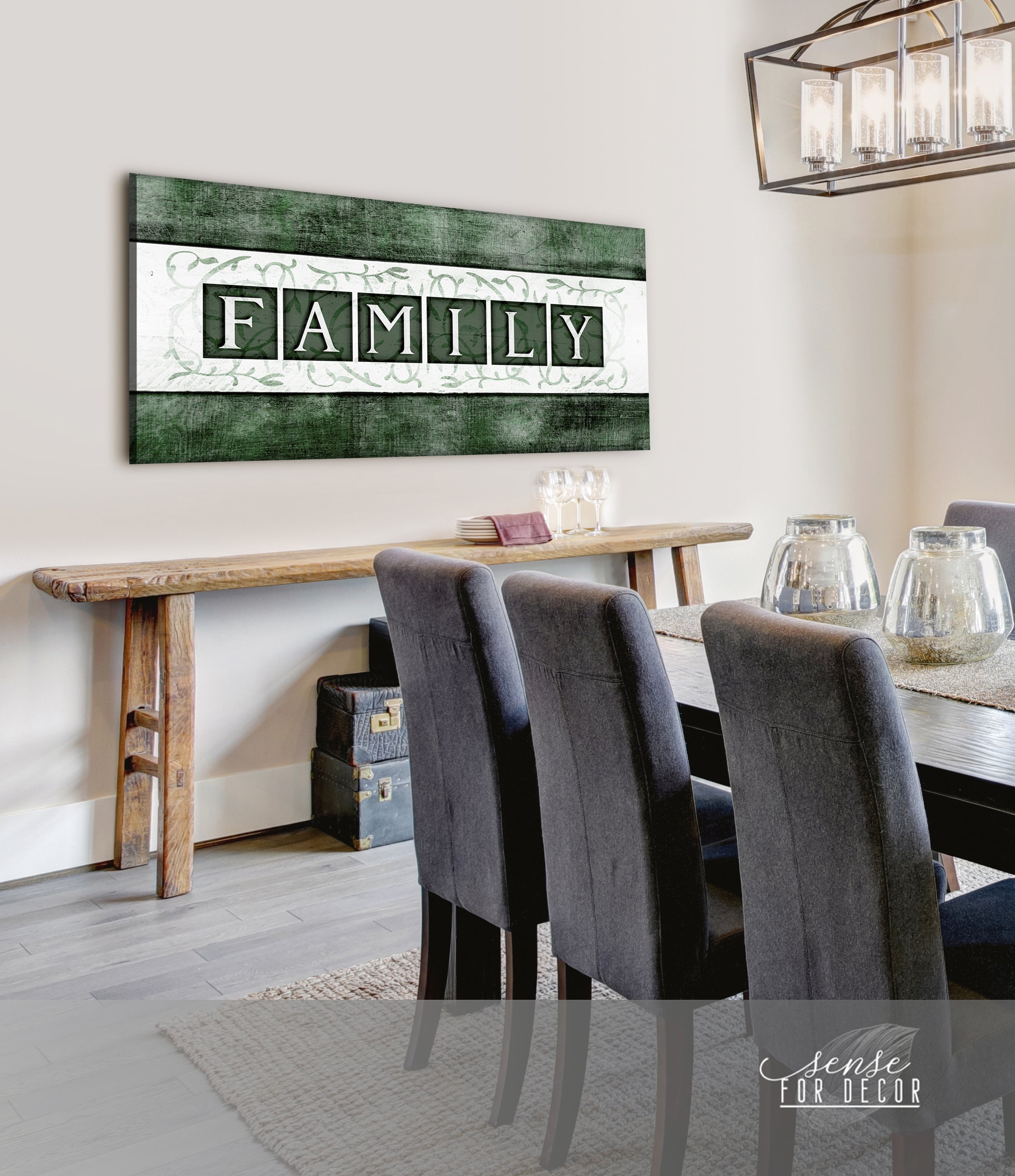 Family Wall Art: Ready-to-Hang Family Blocks Word in Wood Frame - Buy 2 Save 20%
