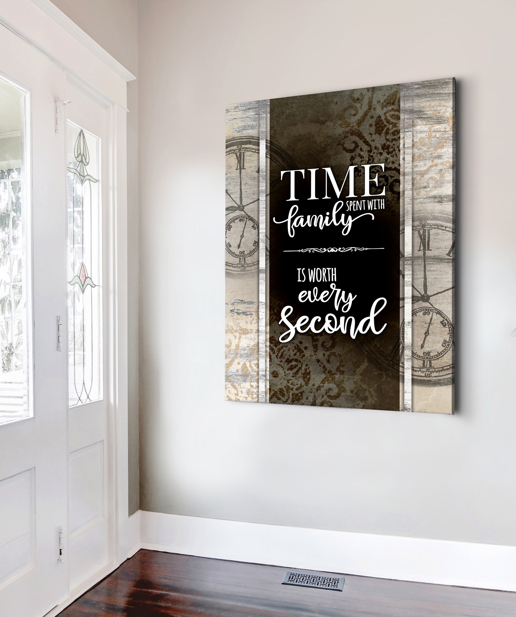 Family Wall Art: Ready - to - Hang Wood - Framed Time Spent With Family V3! Buy 2, Save 20%