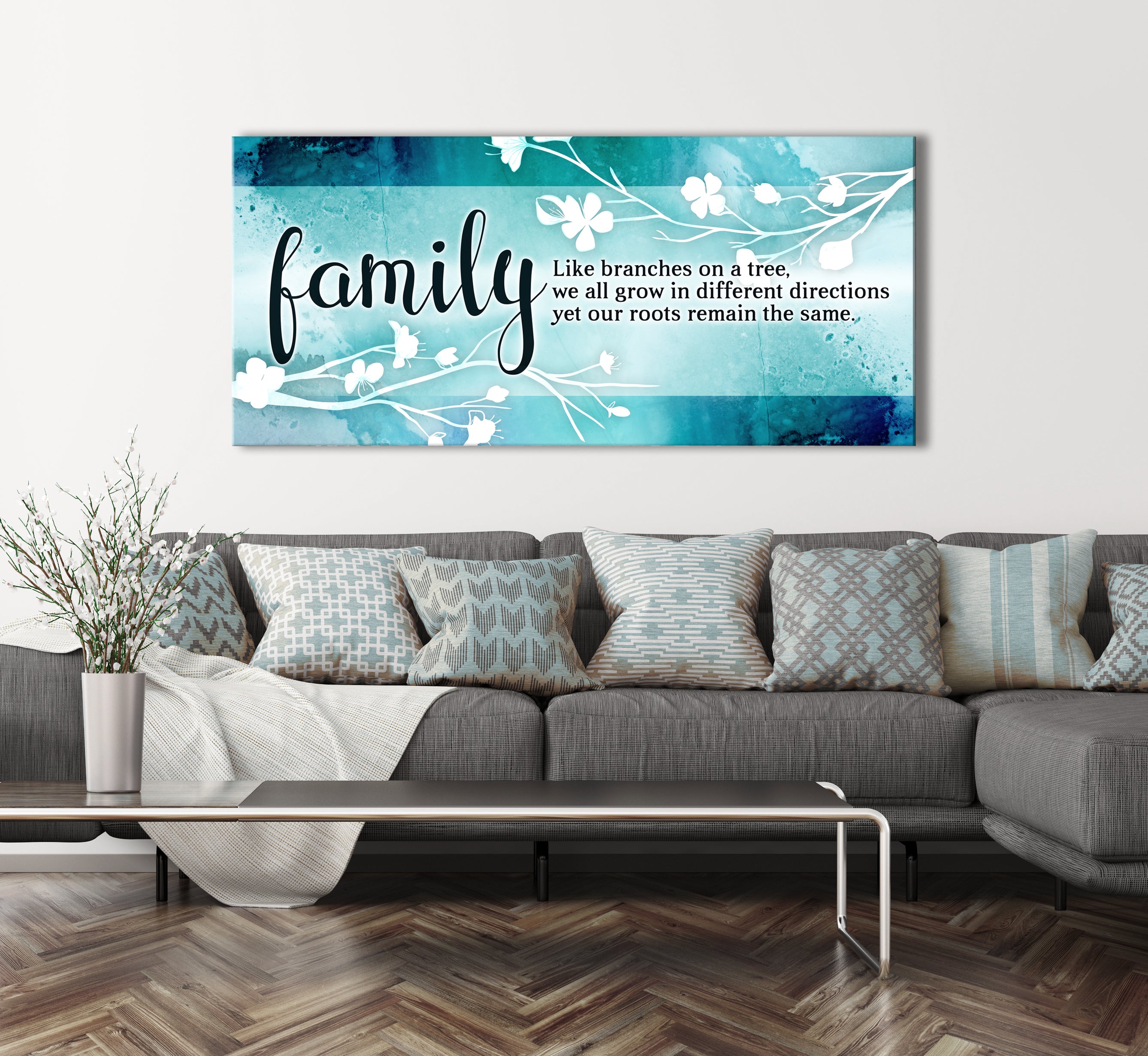 Exclusive Family Wall Art: Family Branches Design V2 with Wood Frame, Ready to Hang - Buy 2 Save 20%