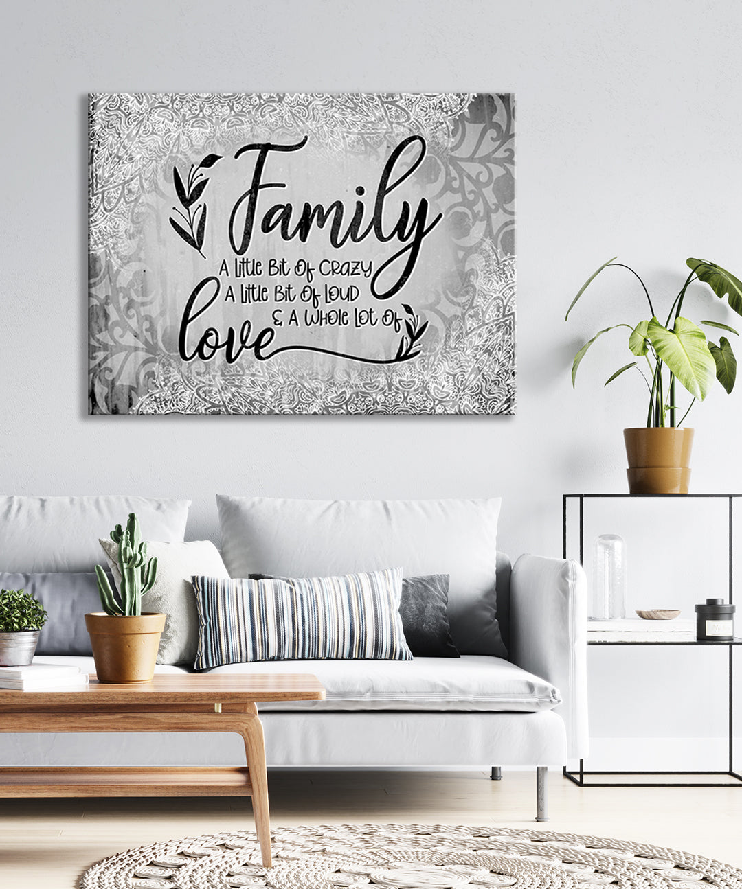 Exclusive Family Wall Art V12: A Bit of Crazy in Wood Frame, Ready to Hang! Buy 2 Save 20%