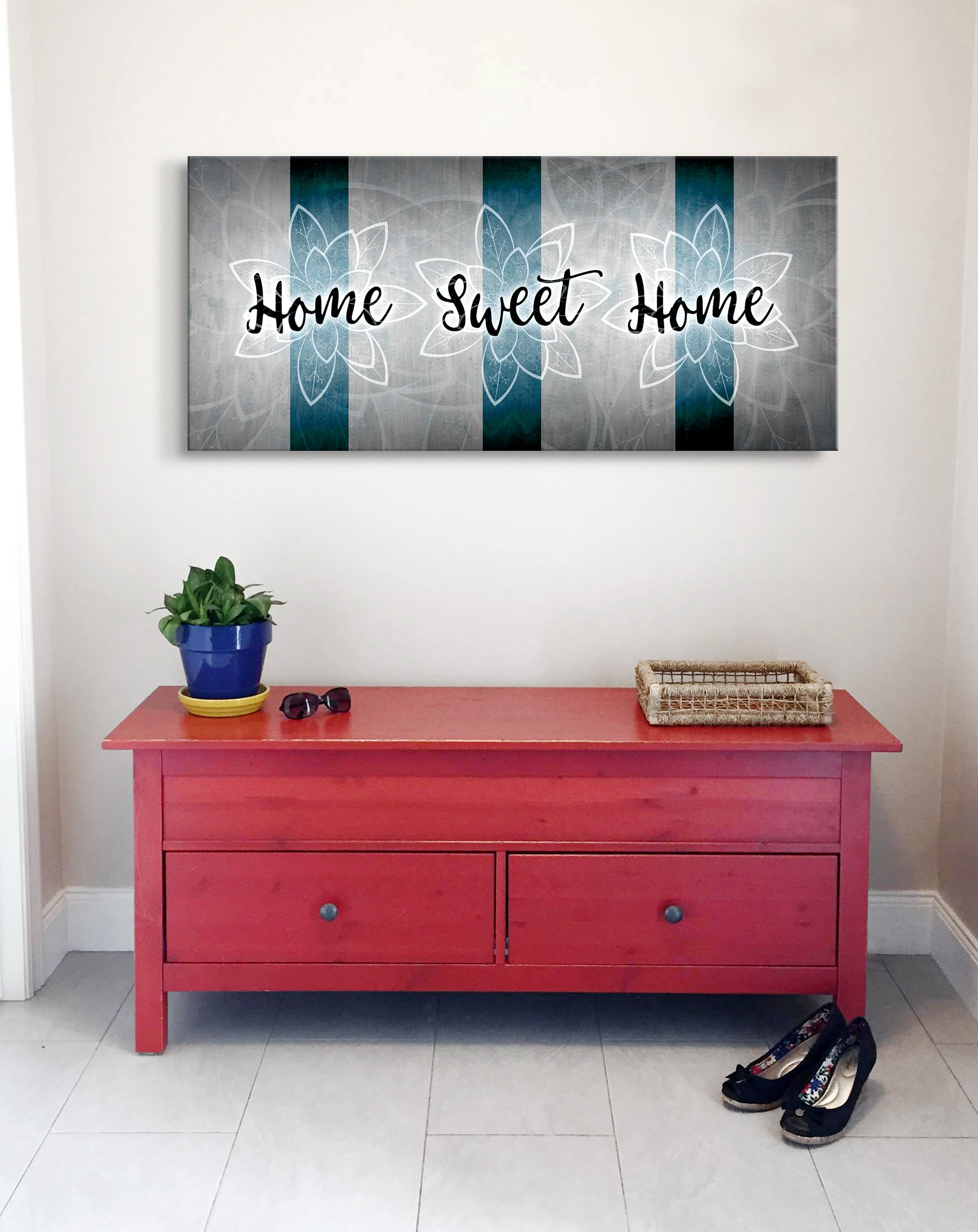 High - Quality Wood - Framed 'Home Sweet Home V14' Wall Art Ready to Hang