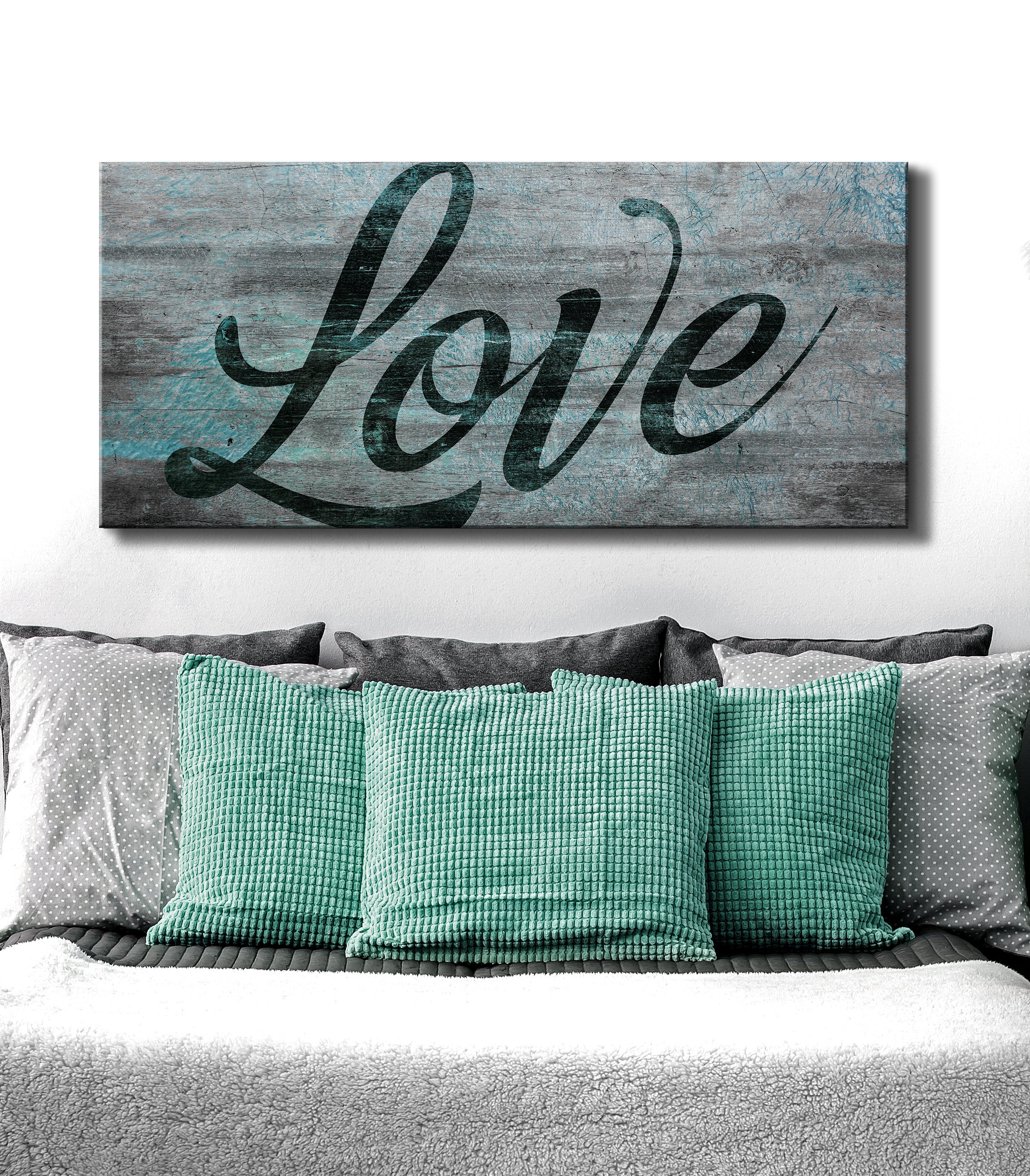 Exclusive Couples Wall Art: Love Word Design with Wood Frame, Ready to Hang - Buy 2 Get 20% Off!