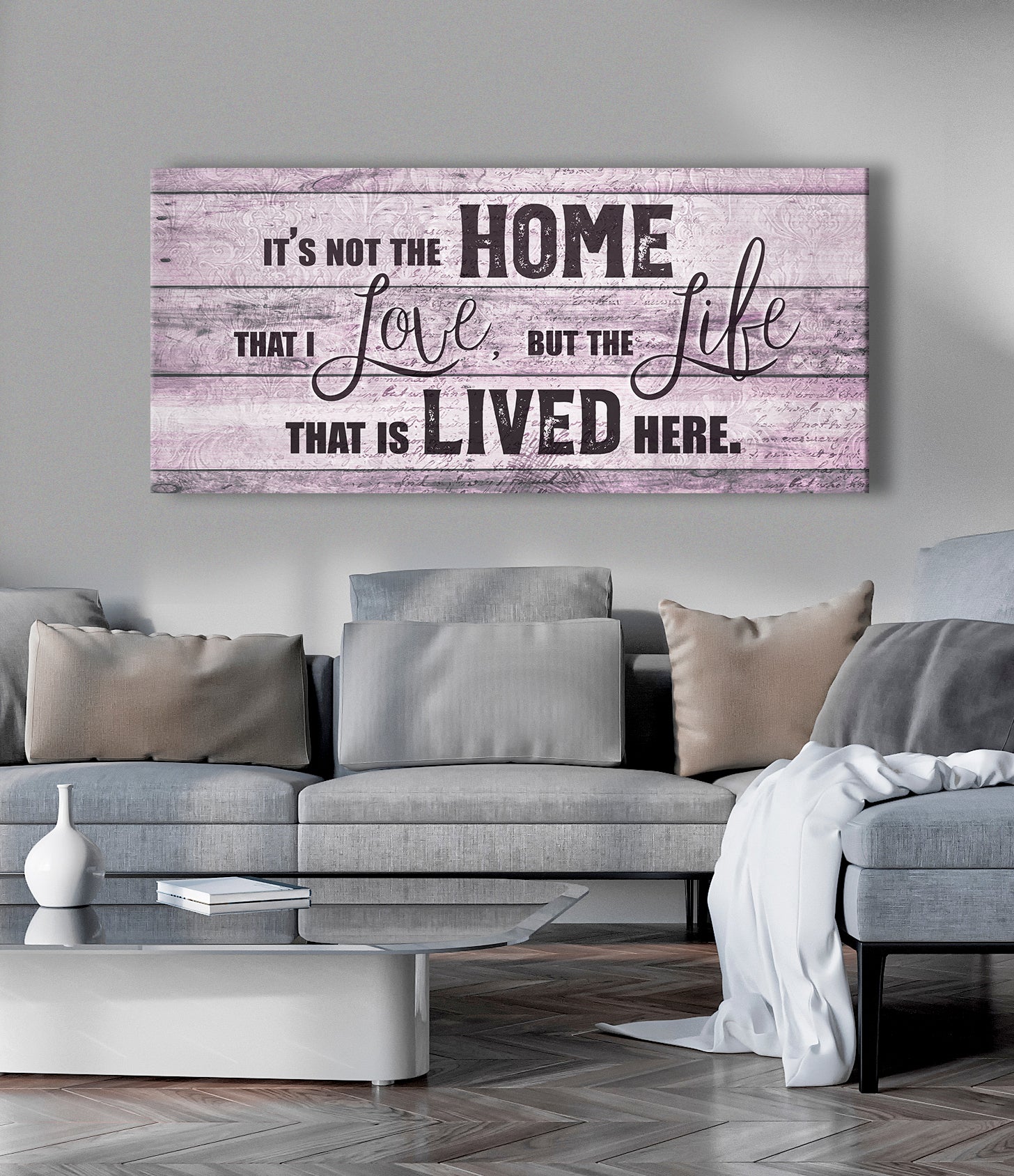 High - Quality Wood - Framed Wall Art: 'It's Not The Home That I Love' Ready To Hang