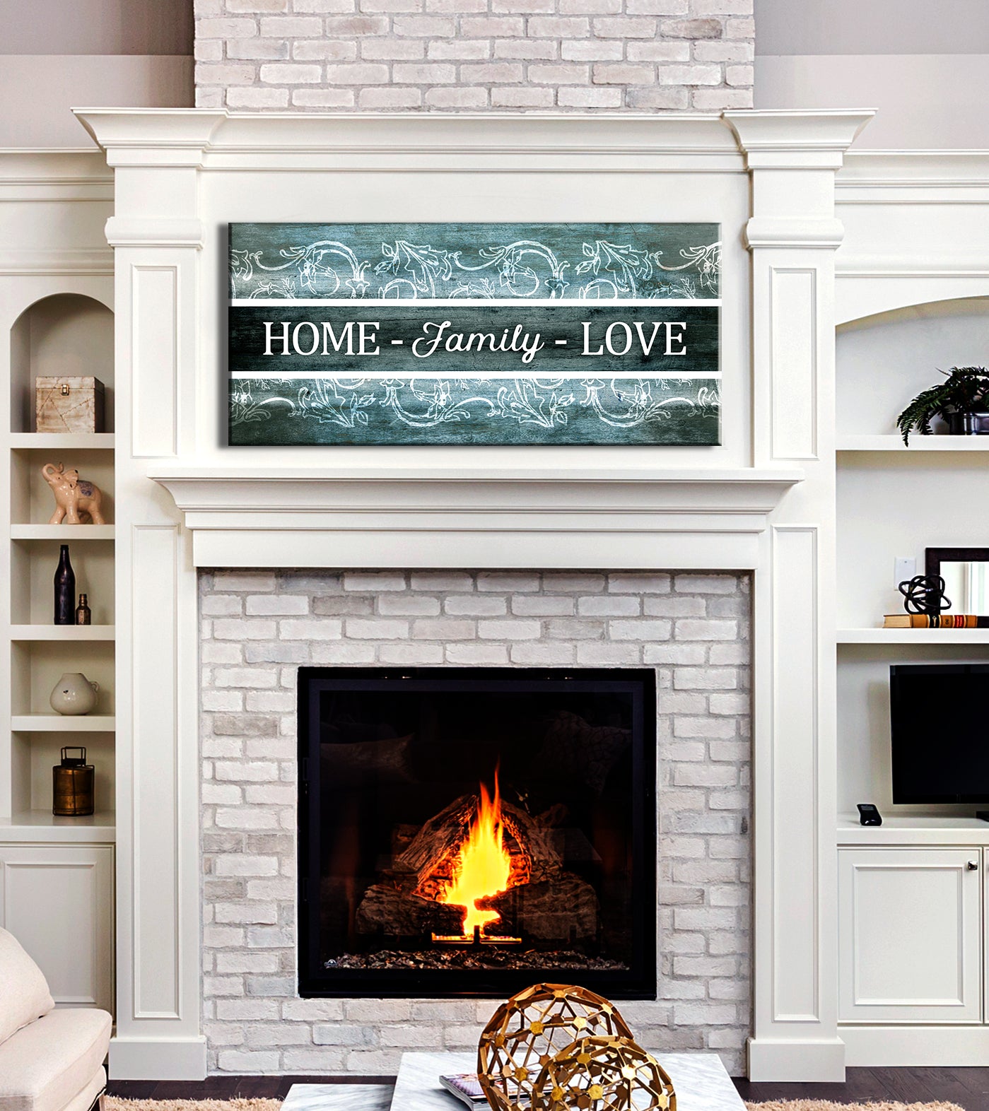 High - Quality Wood - Framed Home Wall Art: Family Love Ready to Hang