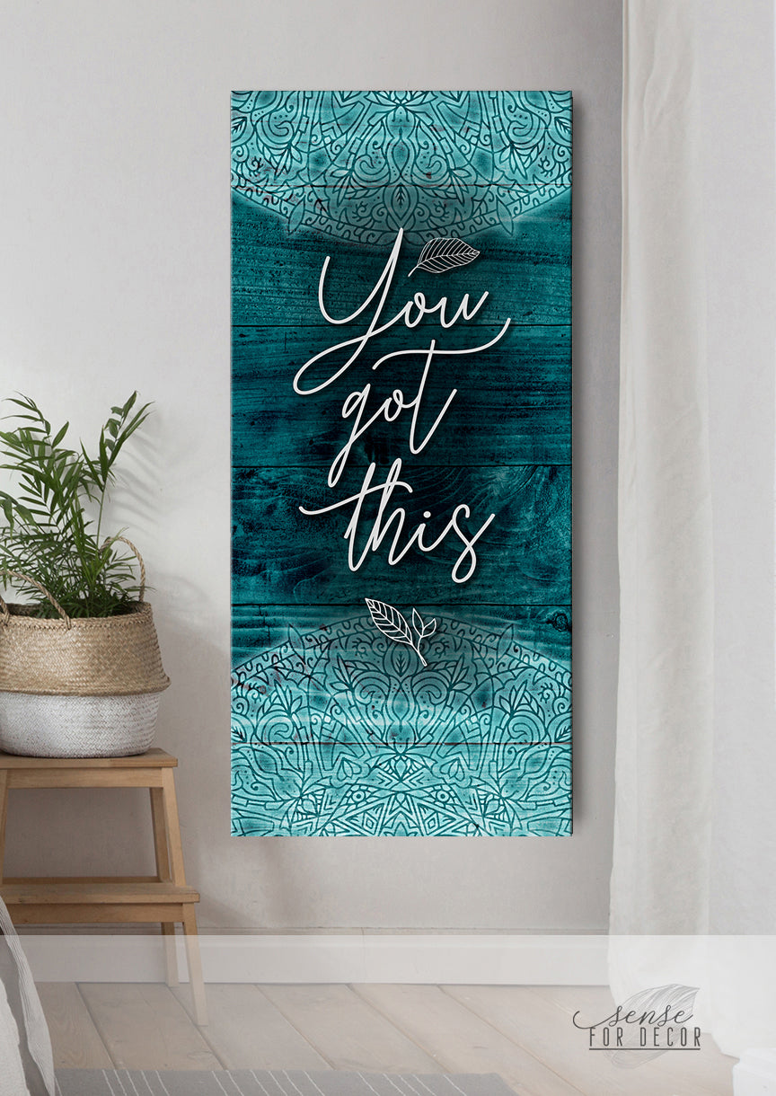 Hot! Inspire Wall Art 'You Got This' - Wood Frame, Ready To Hang