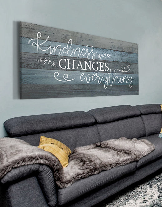 Hot Sale! Christian Wall Art - Kindness Changes Everything, Wood Frame Ready to Hang
