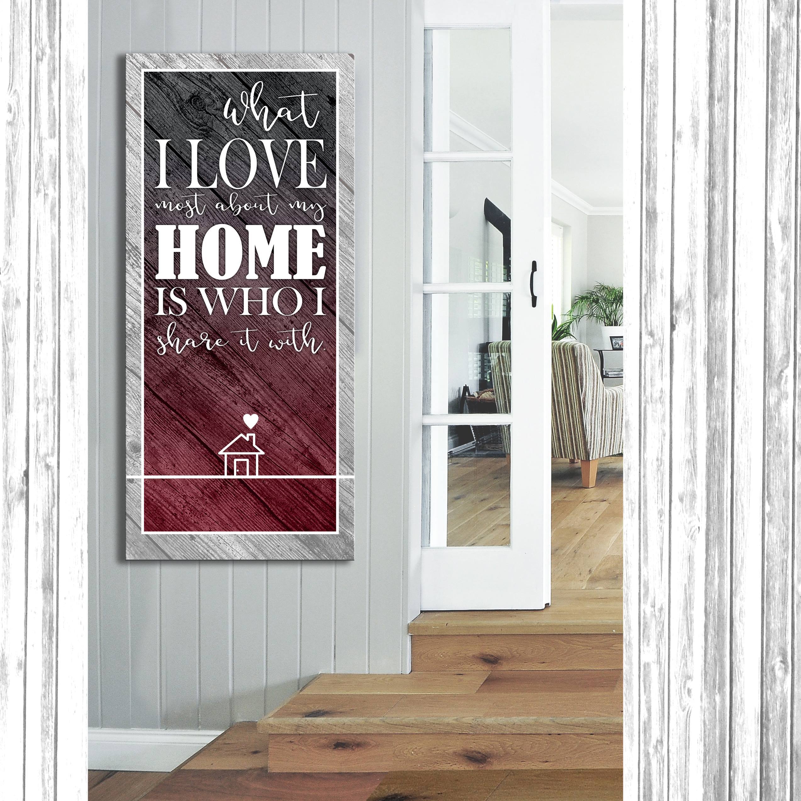 Hot Deal! Ready-to-Hang 'I Love My Home' Wood Frame Wall Art