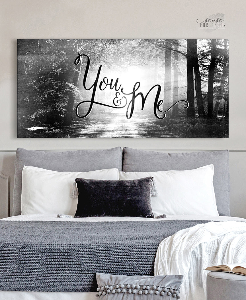 Exclusive Couples Wall Art - 'You and Me V8' with Wood Frame, Ready to Hang! Buy 2, Save 20%