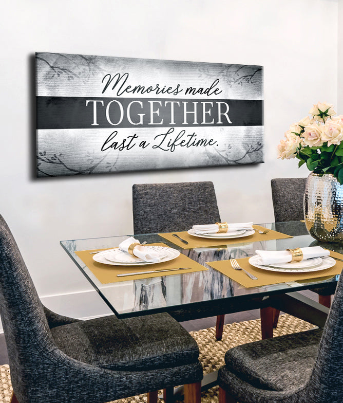 High - Quality Wood - Framed Home Wall Art: Memories That Last Forever, Ready To Hang