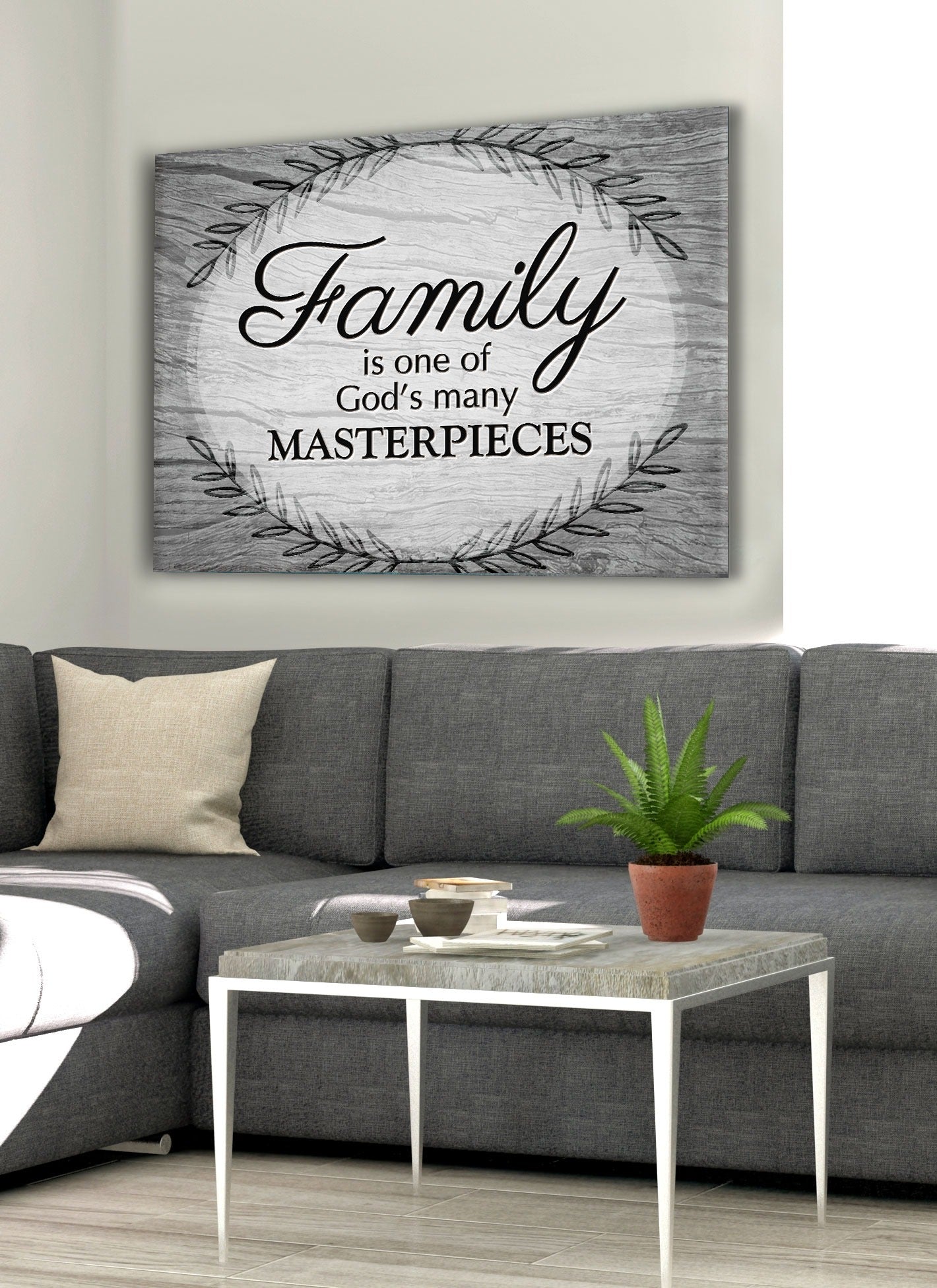 Hot! Christian Family Wall Art V2 - Wood Frame, Ready To Hang