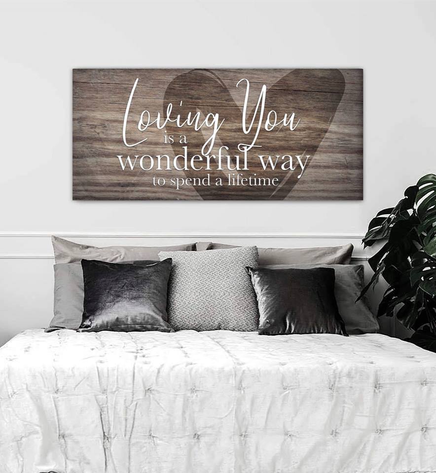 Lifetime Love Wall Art for Couples V6: Wood Frame, Ready to Hang