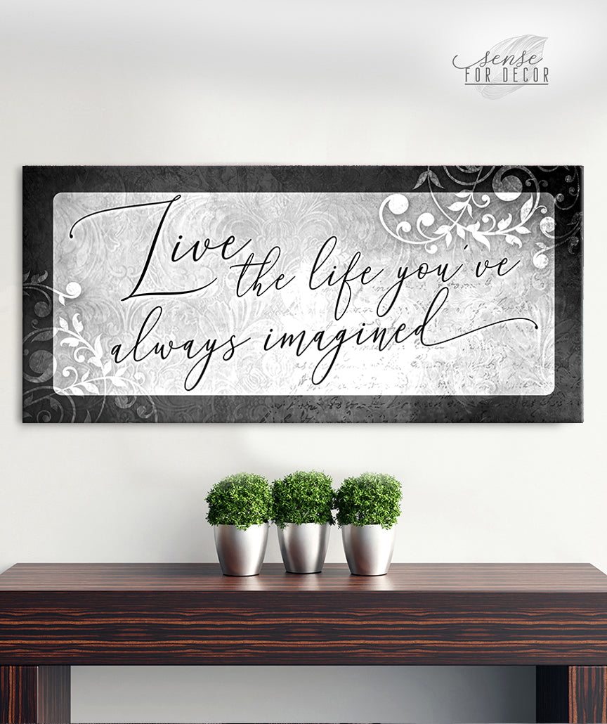 Inspiring Wood-Frame Wall Art: Live Your Dream Life, Ready To Hang