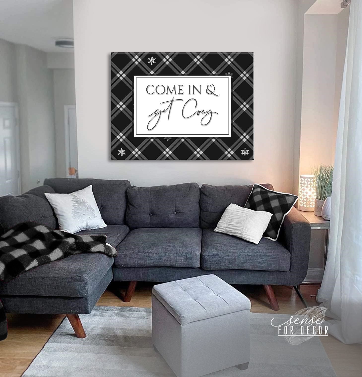 Cozy Holiday Wall Art with Wood Frame, Ready to Hang! Buy 2, Save 20%