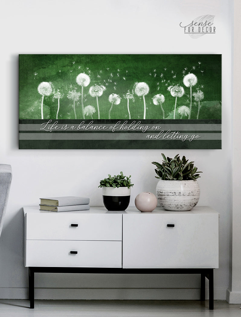 Inspiring Wood-Frame Wall Art: Life is a Balance of Holding On, Ready To Hang