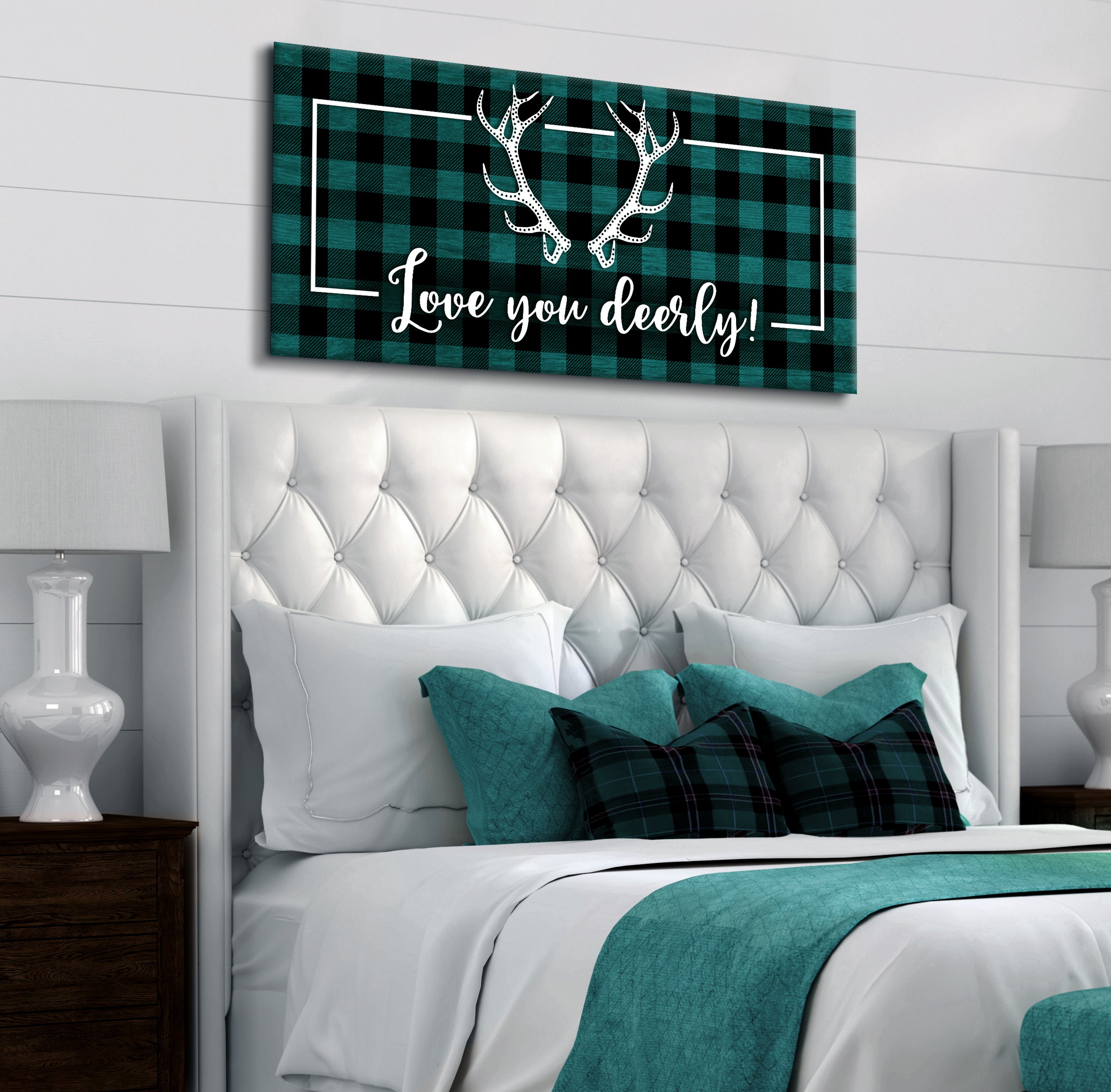 Hot! Love You Deerly Holiday Wall Art - Wood Frame, Ready To Hang