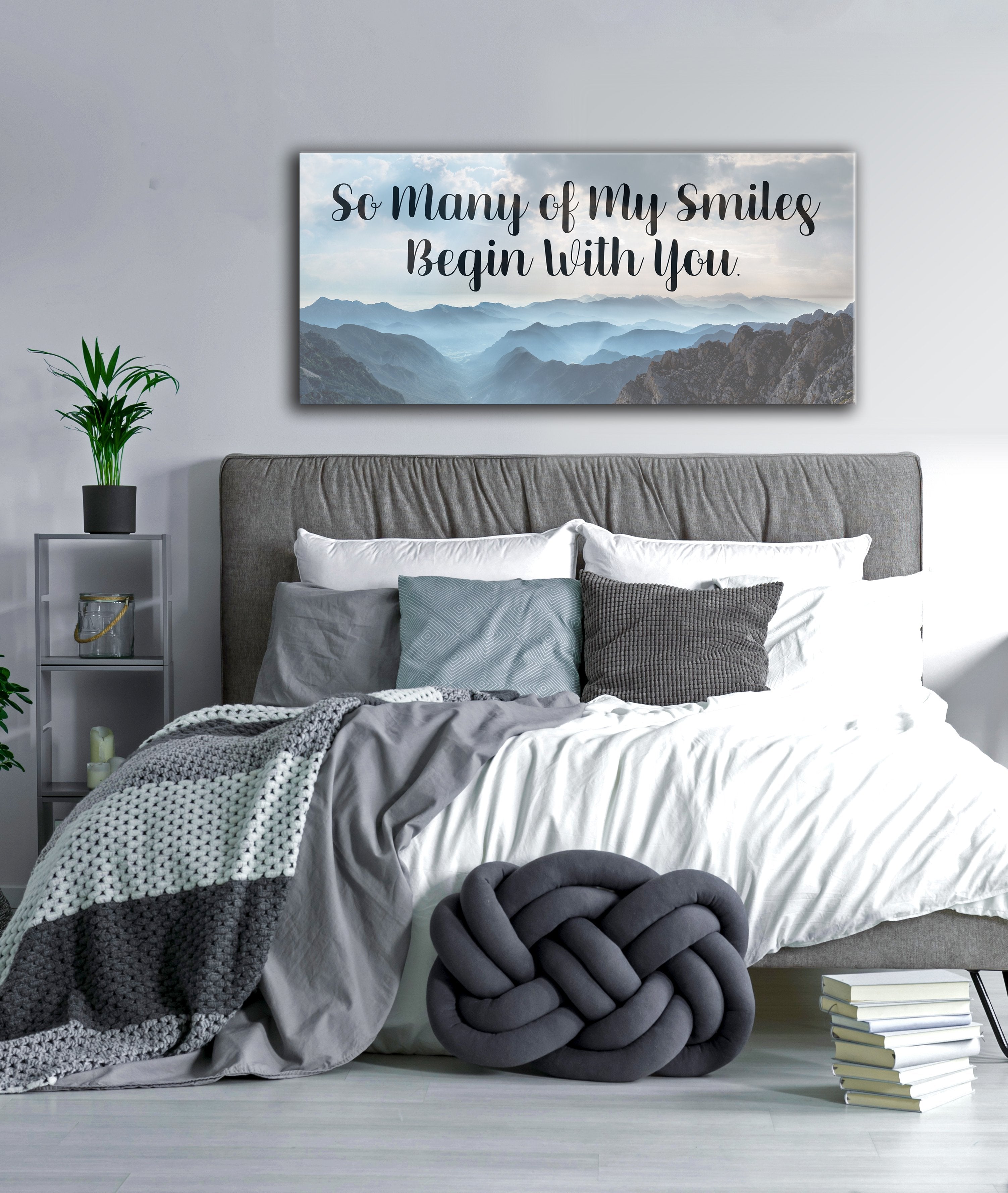 High - Quality Wood Frame Canvas 'So Many Smiles Start With You' Ready To Hang