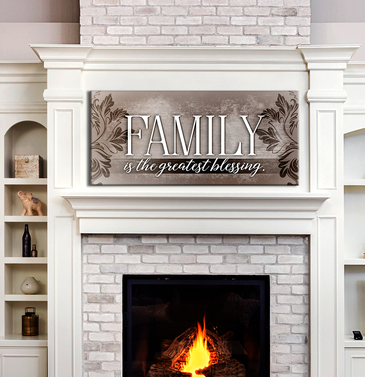 High - Quality Wood - Framed Family Wall Art: Family, Life's Greatest Gift, Ready To Hang