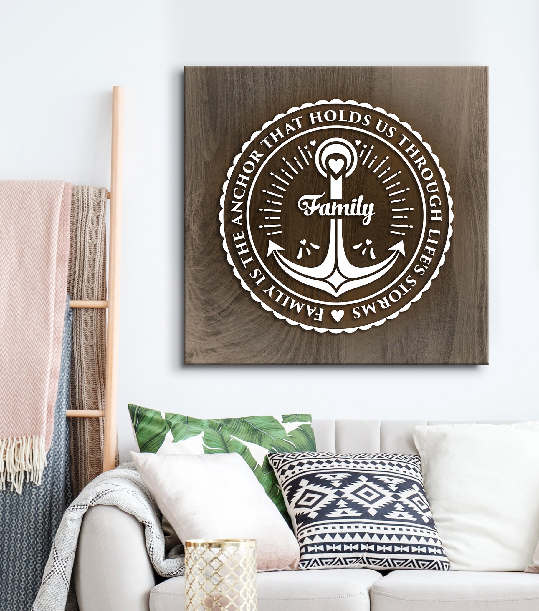 Exclusive Family Anchor Wall Art with Wood Frame - Ready to Hang! Buy 2 Save 20%