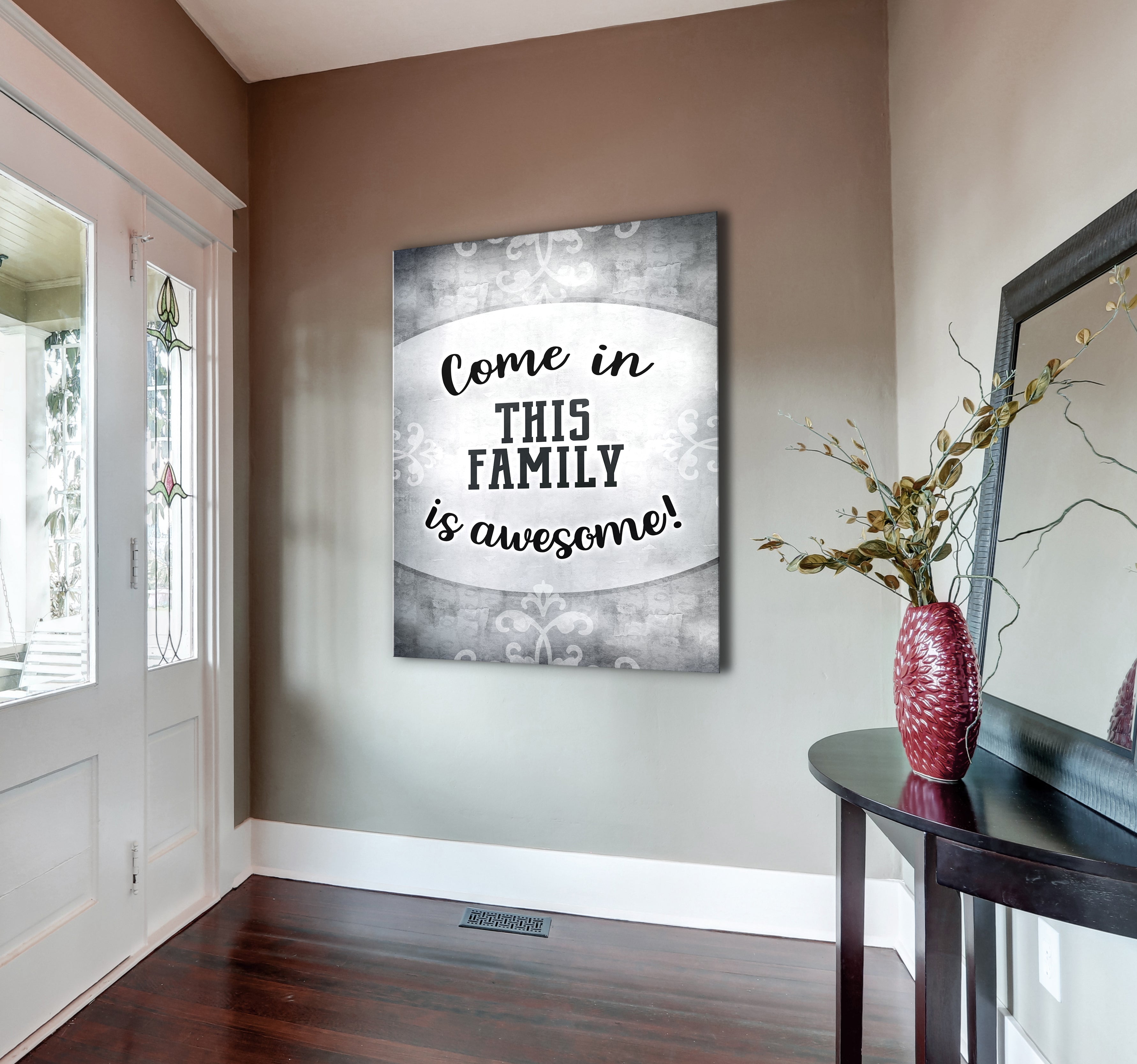 Exclusive Family Wall Art: 'This Family Is Awesome' Wood Frame, Ready To Hang - Buy 2, Save 20%