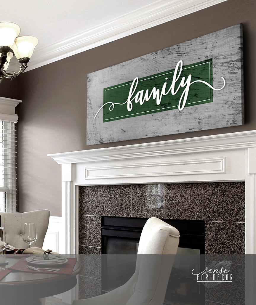 Family Word Sign V13: Ready-To-Hang Wood Frame Wall Art - Buy 2, Save 20%
