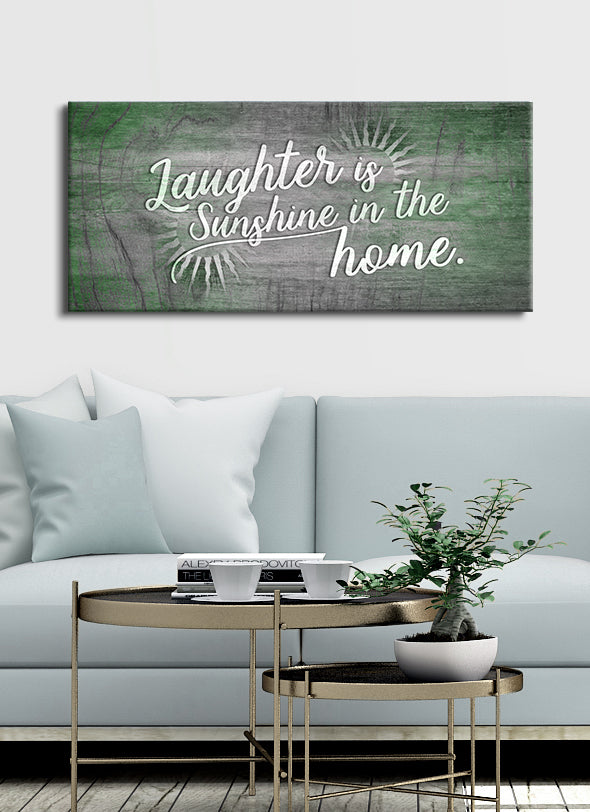 Exclusive! Home Wall Art - Laughter is Sunshine (Wood Frame, Ready to Hang)