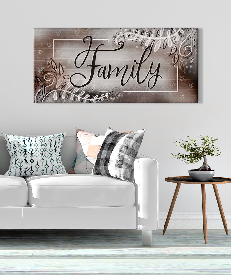 Exclusive Family Wall Art - Family V2 with Wood Frame, Ready to Hang! Buy 2, Save 20%