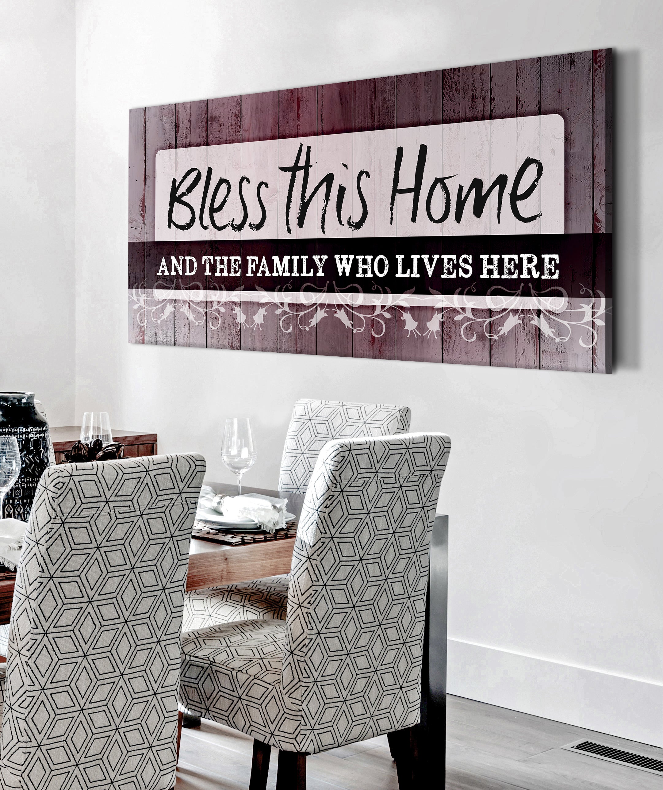 High - Quality Wood - Framed 'Bless This Home' Wall Art, Ready To Hang