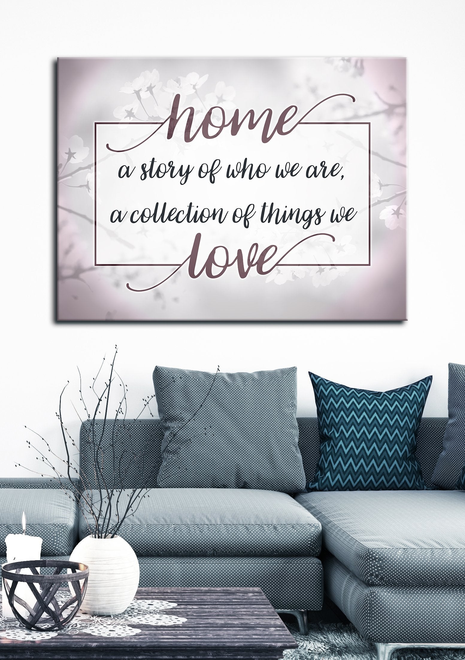 Exclusive! Home Wall Art - 'A Story Of Who We Are V3' with Wood Frame, Ready To Hang