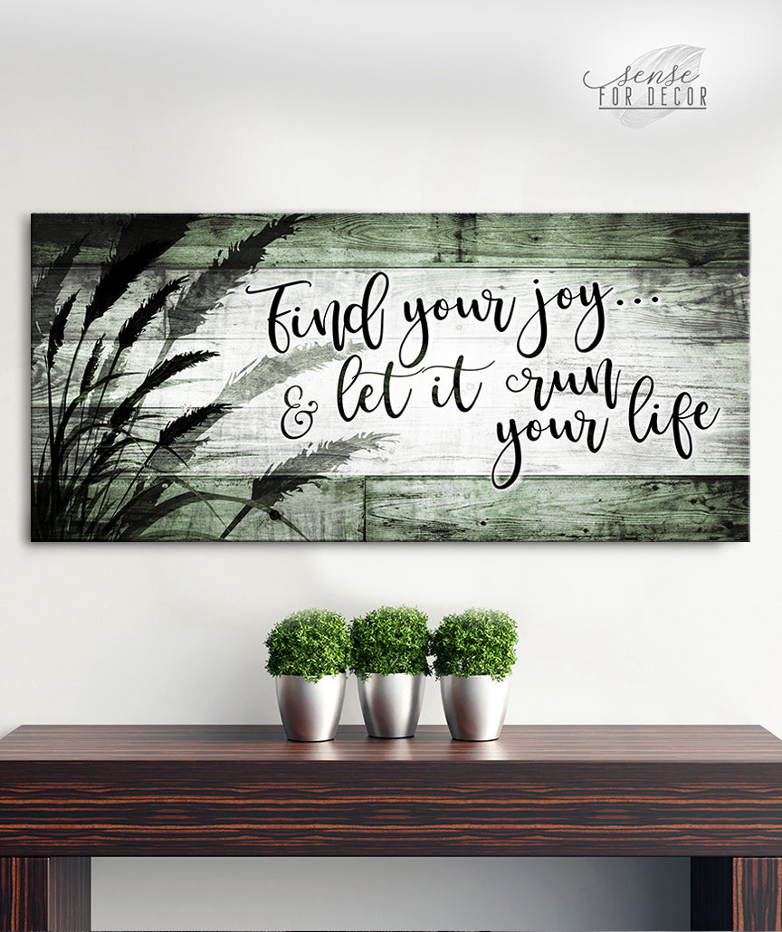 Inspire Wall Art with Wood Frame (Ready To Hang): Find Joy and Transform Your Life! Buy 2 Save 20%