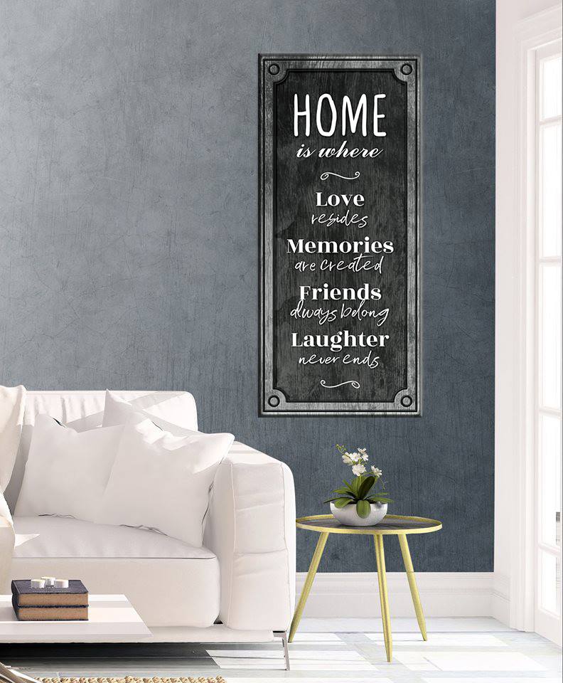 Hot! Home Wall Art: 'Home Is Where Love Resides' (Wood Frame, Ready To Hang)