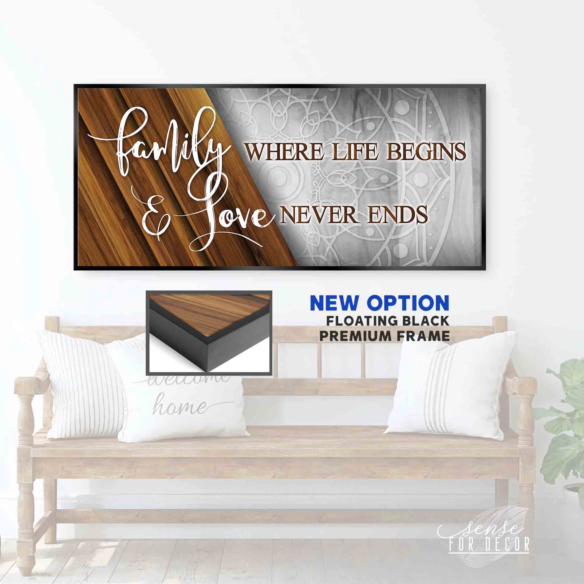 High - Quality Wood - Framed Family and Love Wall Art, Ready to Hang