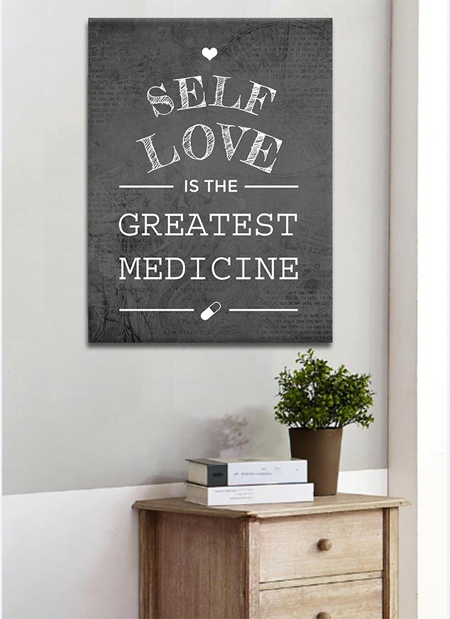 Hot Deal! High - quality Self Love Wall Art with Wood Frame, Ready to Hang for Your Home