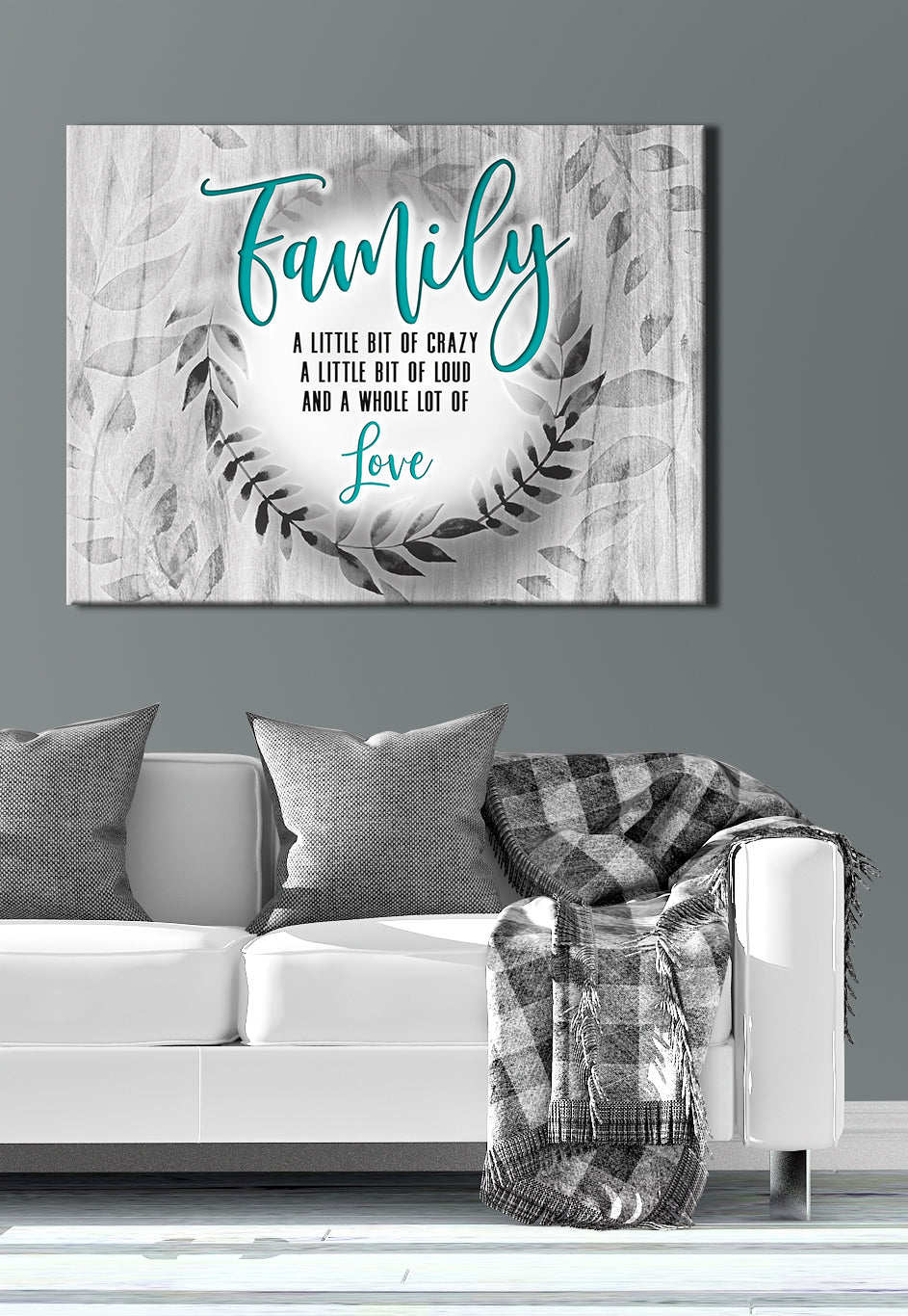 Limited Time Offer! Ready - To - Hang Wood - Framed Family Wall Art with a Touch of Crazy V3