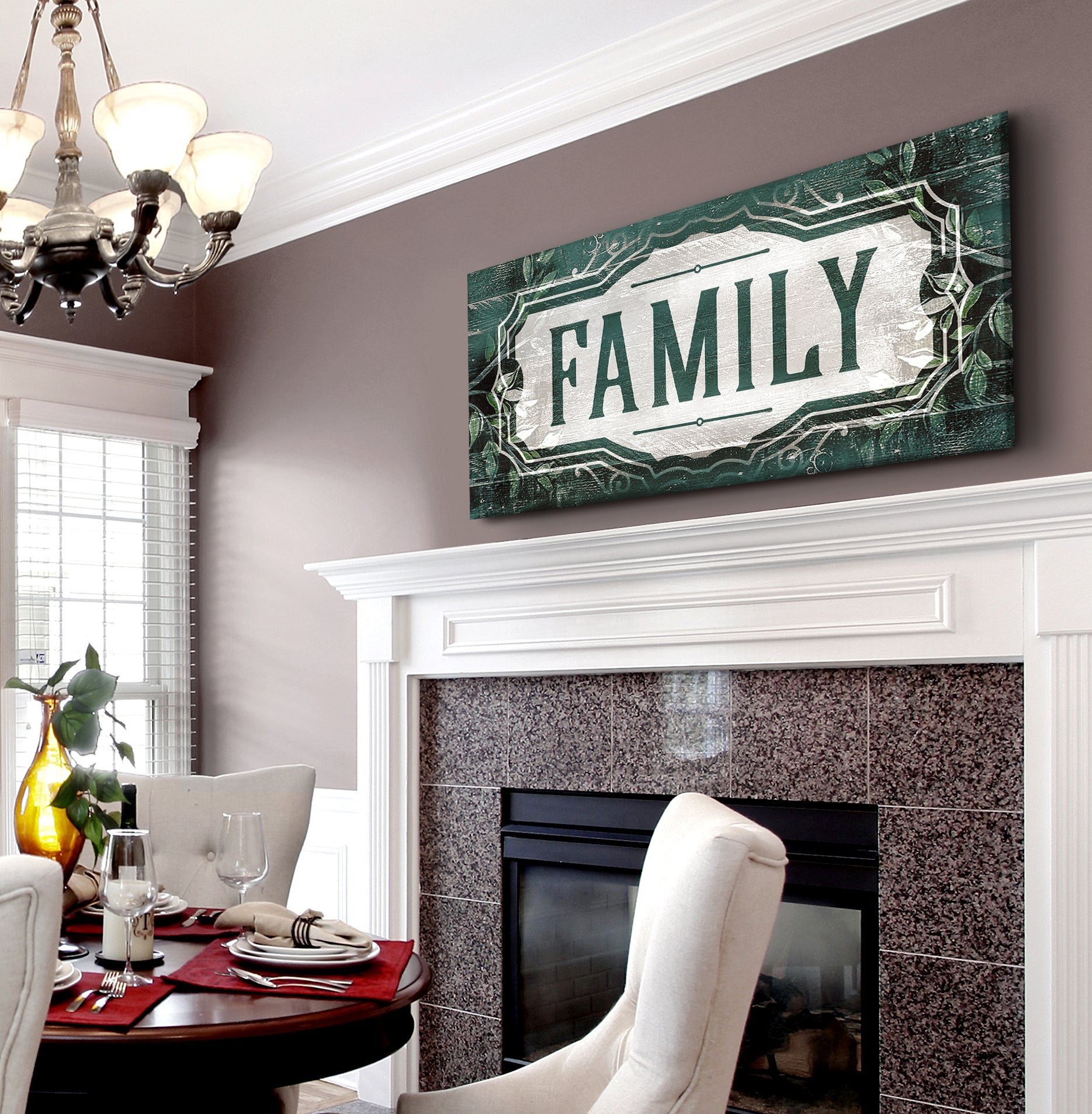 High - quality Family Word Sign in Wood Frame, Ready To Hang for Your Wall