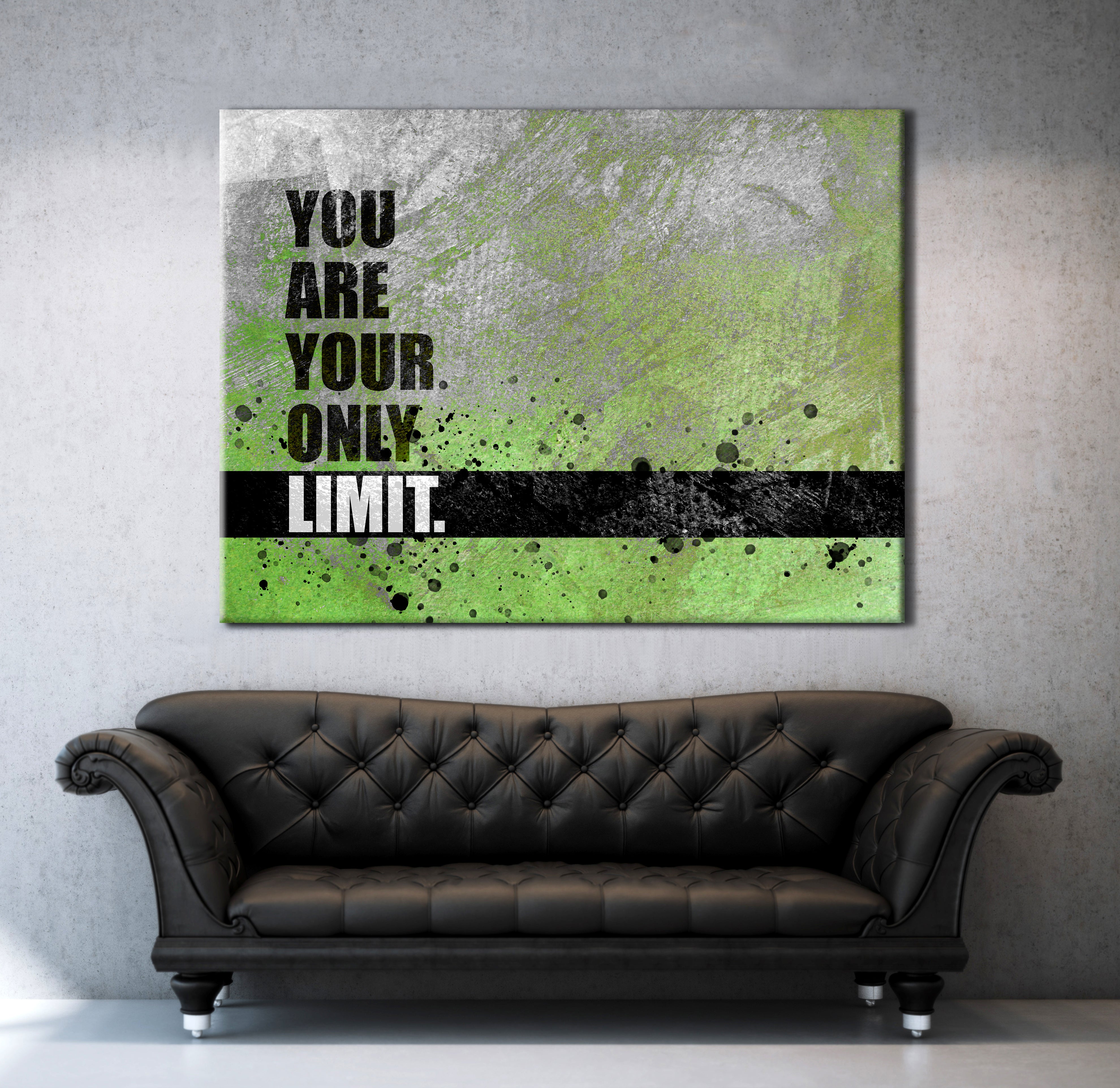Hot Deal! Business Wall Art - 'You Are Your Only Limit' (Wood Frame, Ready To Hang)