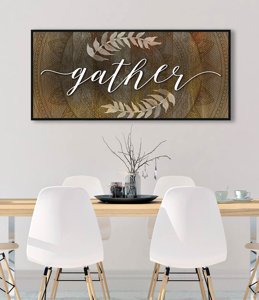 High - Quality Christian Wall Art Gather V12 with Wood Frame, Ready to Hang