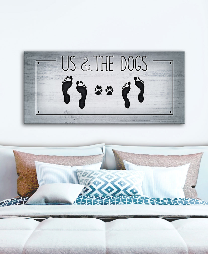High - Quality Wood - Framed Pet Wall Art: Us and the Dogs, Ready to Hang