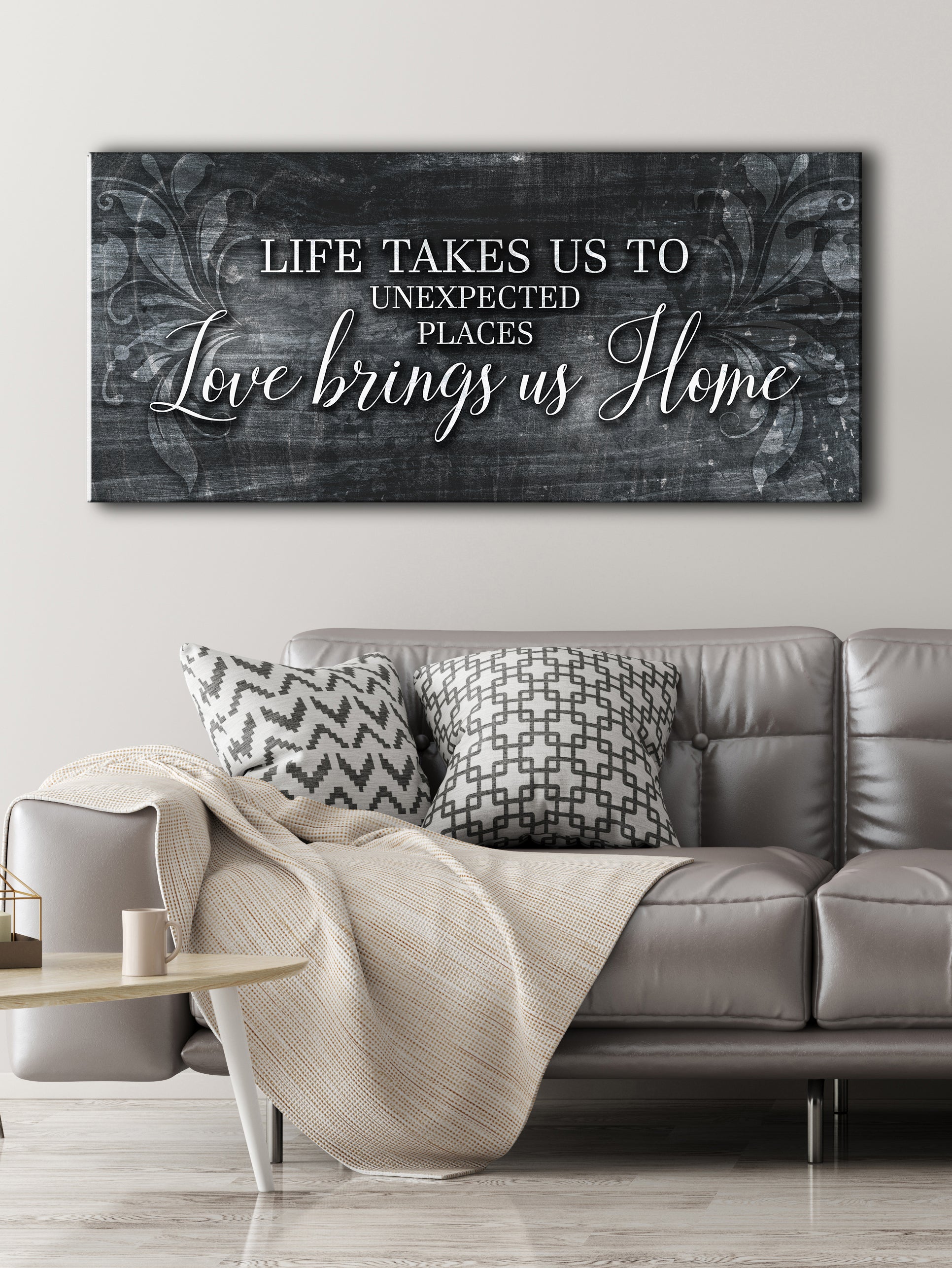 Hot Deal! Ready-to-Hang Wood Frame Home Wall Art - Life Leads to Unexpected Places V2