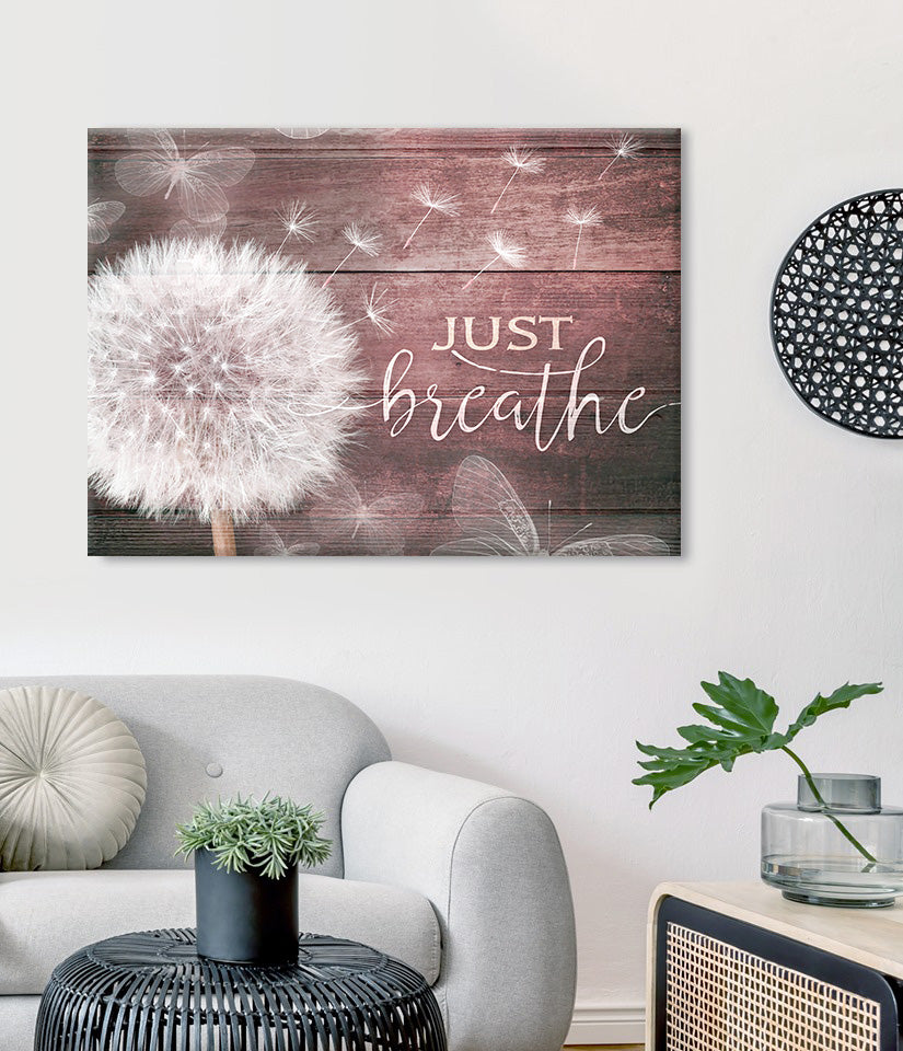 Just Breathe V7 Home Wall Art (Wood Frame, Ready to Hang) - Buy 2, Save 20%