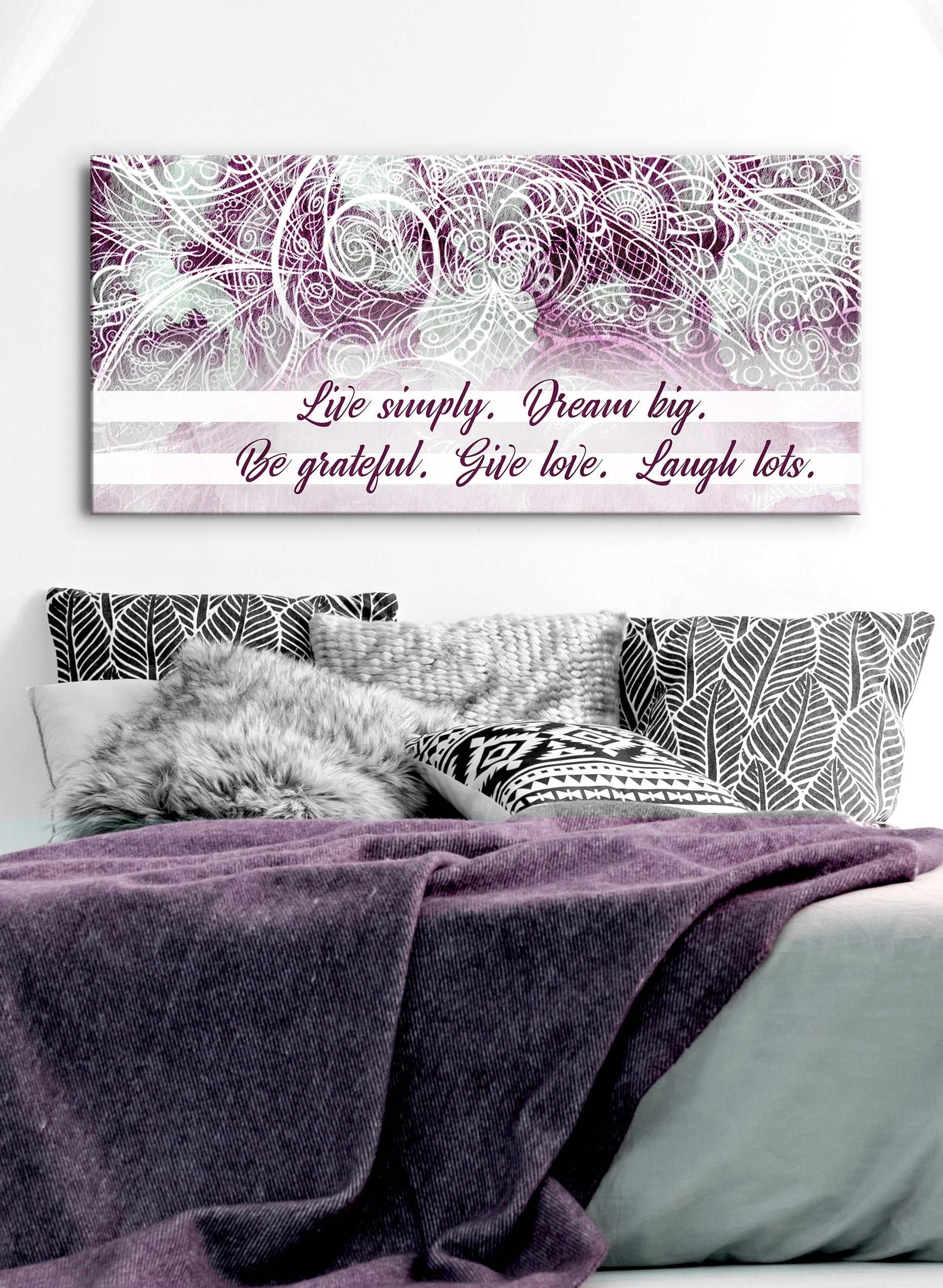 Exclusive Offer! Live Simply Dream Big Home Wall Art with Wood Frame, Ready To Hang