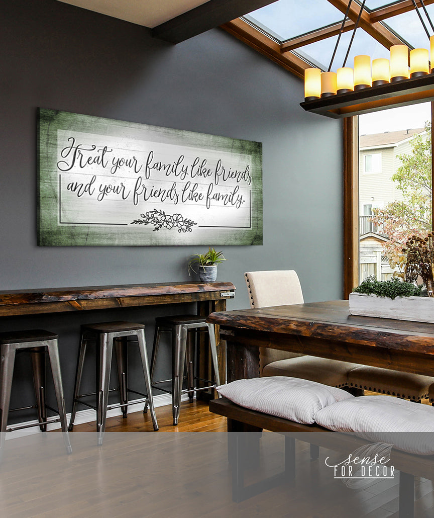 Exclusive Family Wall Art (Wood Frame, Ready To Hang): Treat Your Family Like Friends! Buy 2 Save 20%