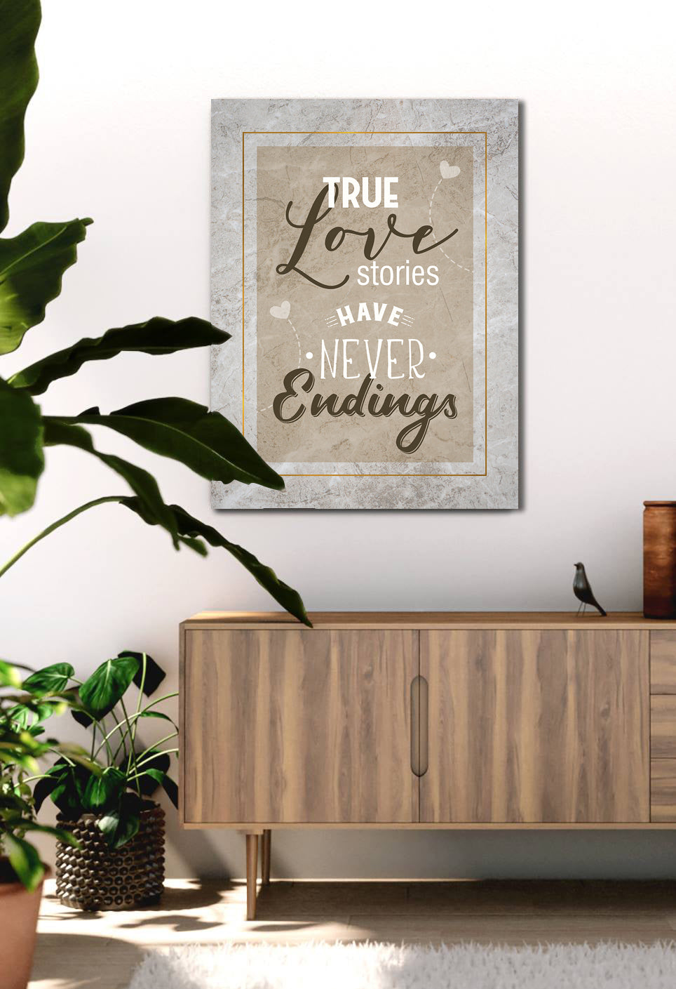 Exclusive Couples Wall Art: True Love Stories with Never - ending Tales (Ready - to - Hang Wood Frame)