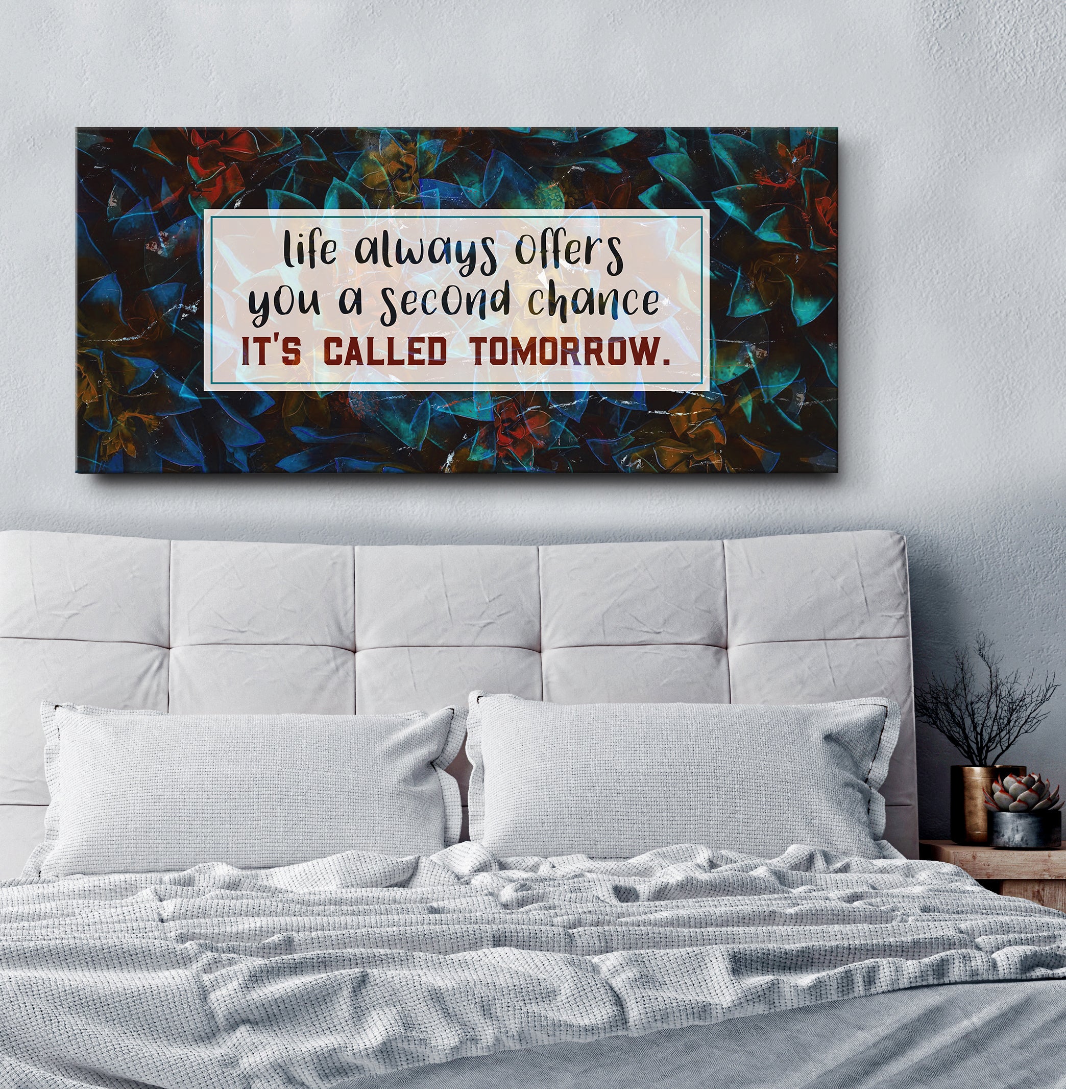 Ready-to-Hang Wood Frame Home Wall Art: Second Chance in Life V2