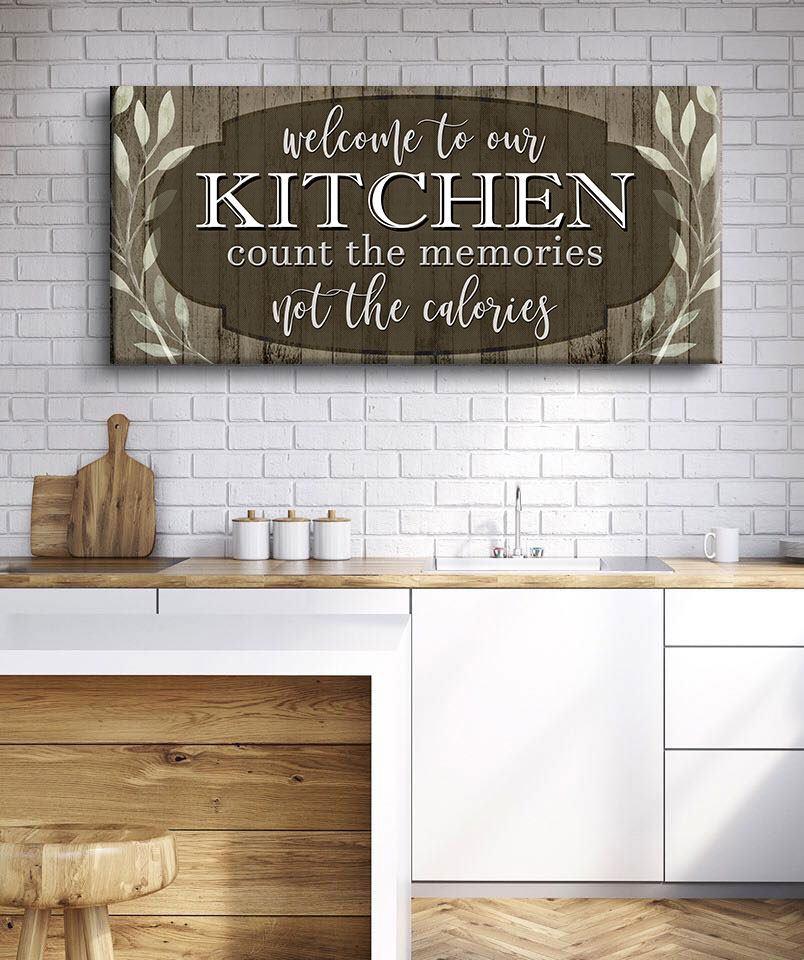 Kitchen Wall Art: Welcome Sign (Wood Frame, Ready to Hang) - Buy 2, Save 20%